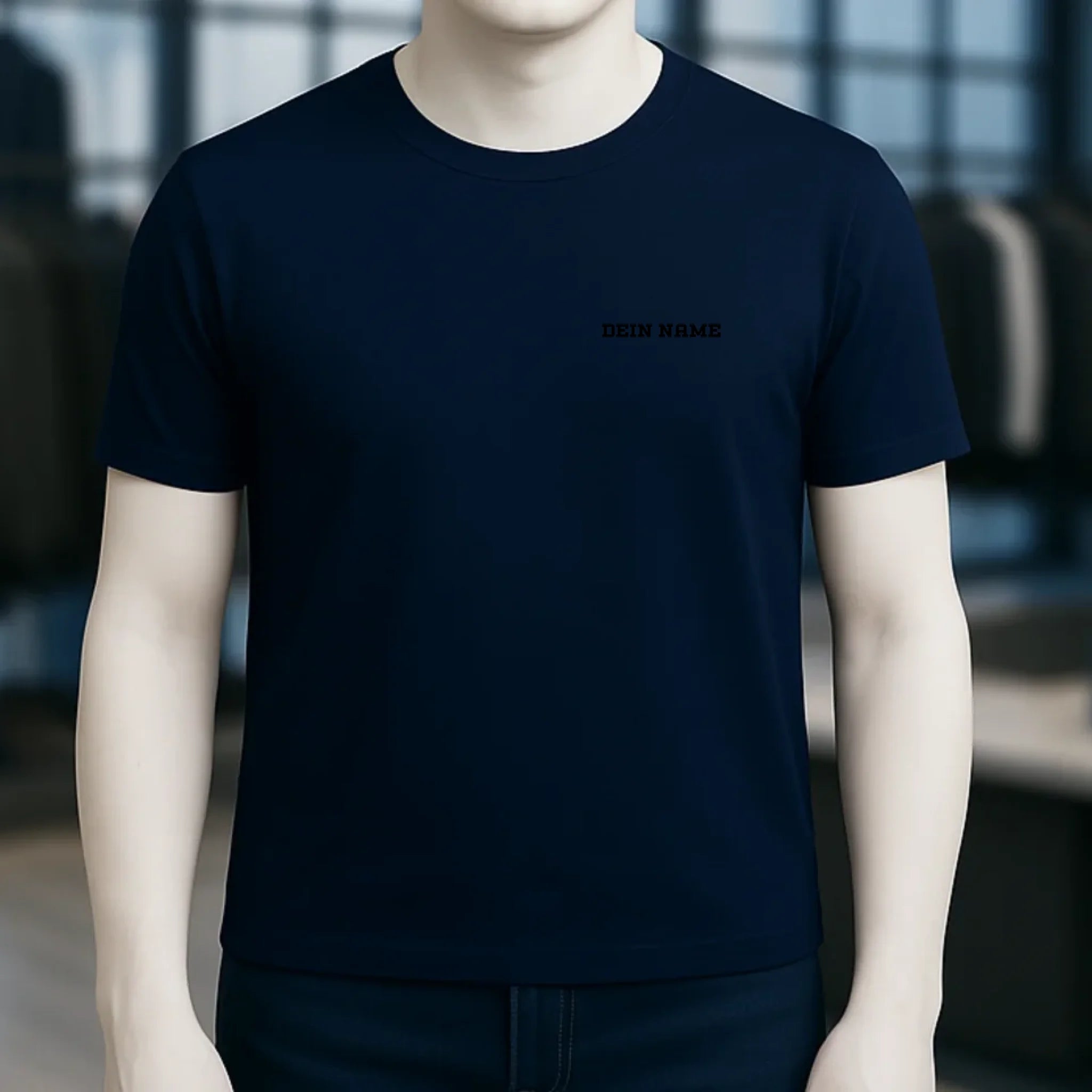 Einfacher Name • Unisex Premium T-Shirt XS-5XL aus Bio-Baumwolle für Damen & Herren • Exklusivdesign • personalisiert • Brustdruck