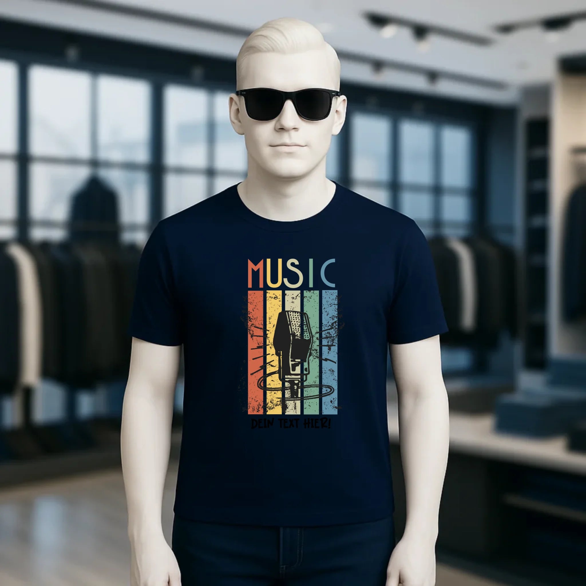 Music • Sing • Mic • Unisex Premium T-Shirt XS-5XL aus Bio-Baumwolle für Herren & Damen • personalisiert • Motivprodukt