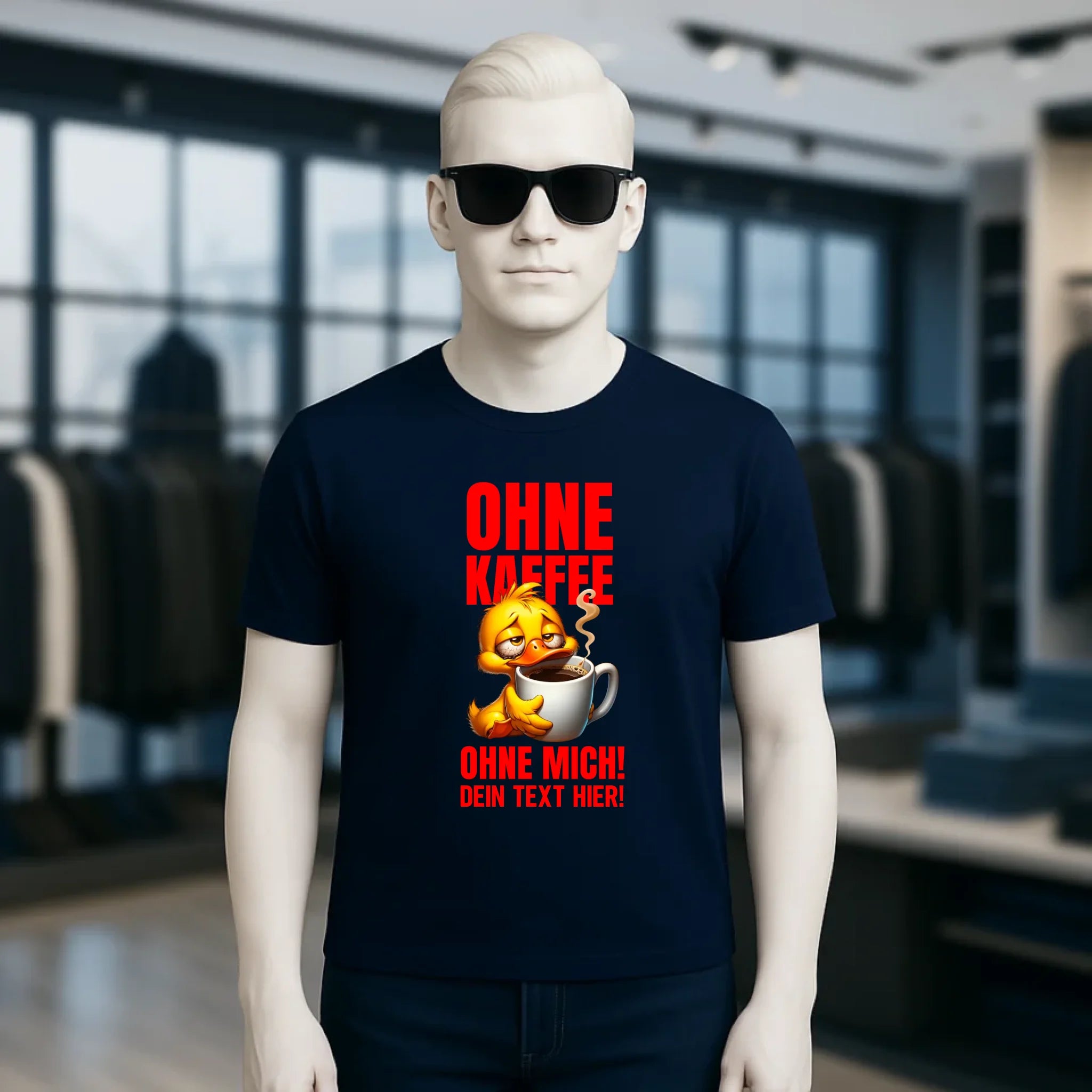 Ohne Kaffee - ohne mich! Ente• Unisex Premium T-Shirt XS-5XL aus Bio-Baumwolle für Damen & Herren • Exklusivdesign • personalisiert