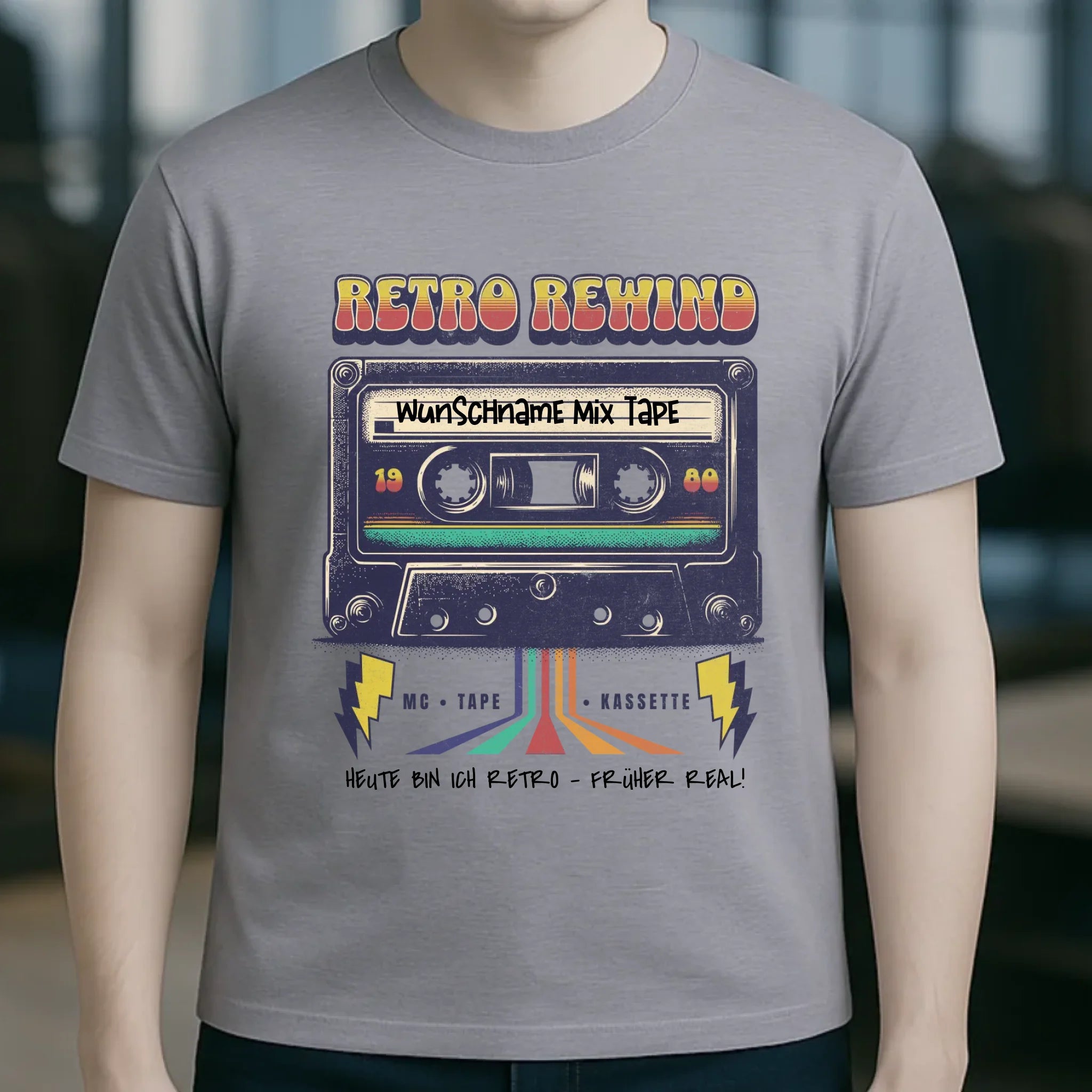 Retro MC 1950 bis 2010 + Wunschtext • Unisex Premium T-Shirt XS-5XL aus Bio-Baumwolle für Damen & Herren • Exklusivdesign • personalisiert