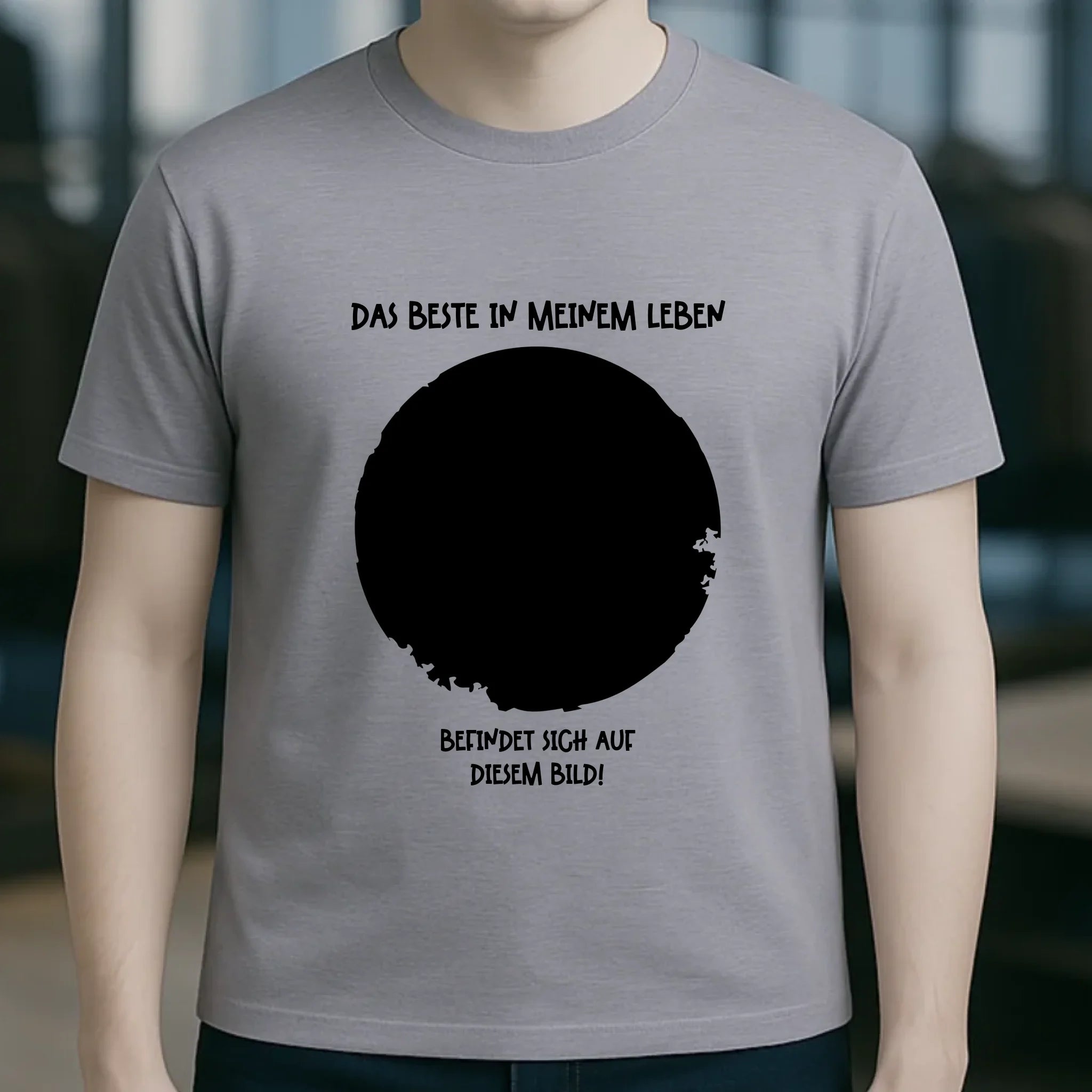 Dein Bild in Kreisform + Text • Unisex Premium T-Shirt XS-5XL aus Bio-Baumwolle für Damen & Herren • Exklusivdesign • personalisiert