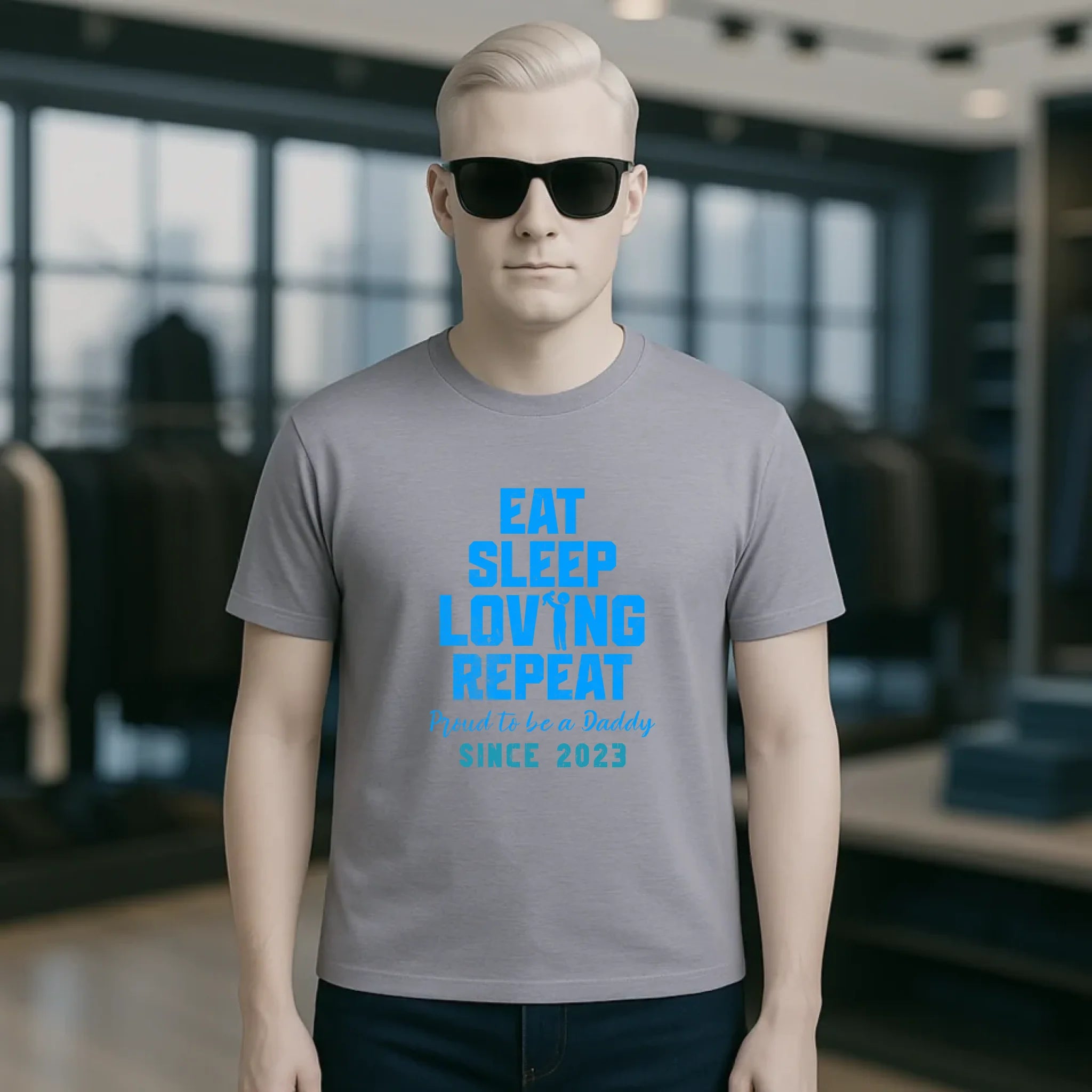 Loving Dad • Farbwahl + Wunschtext • Unisex Premium T-Shirt XS-5XL aus Bio-Baumwolle für Damen & Herren • Exklusivdesign • personalisiert