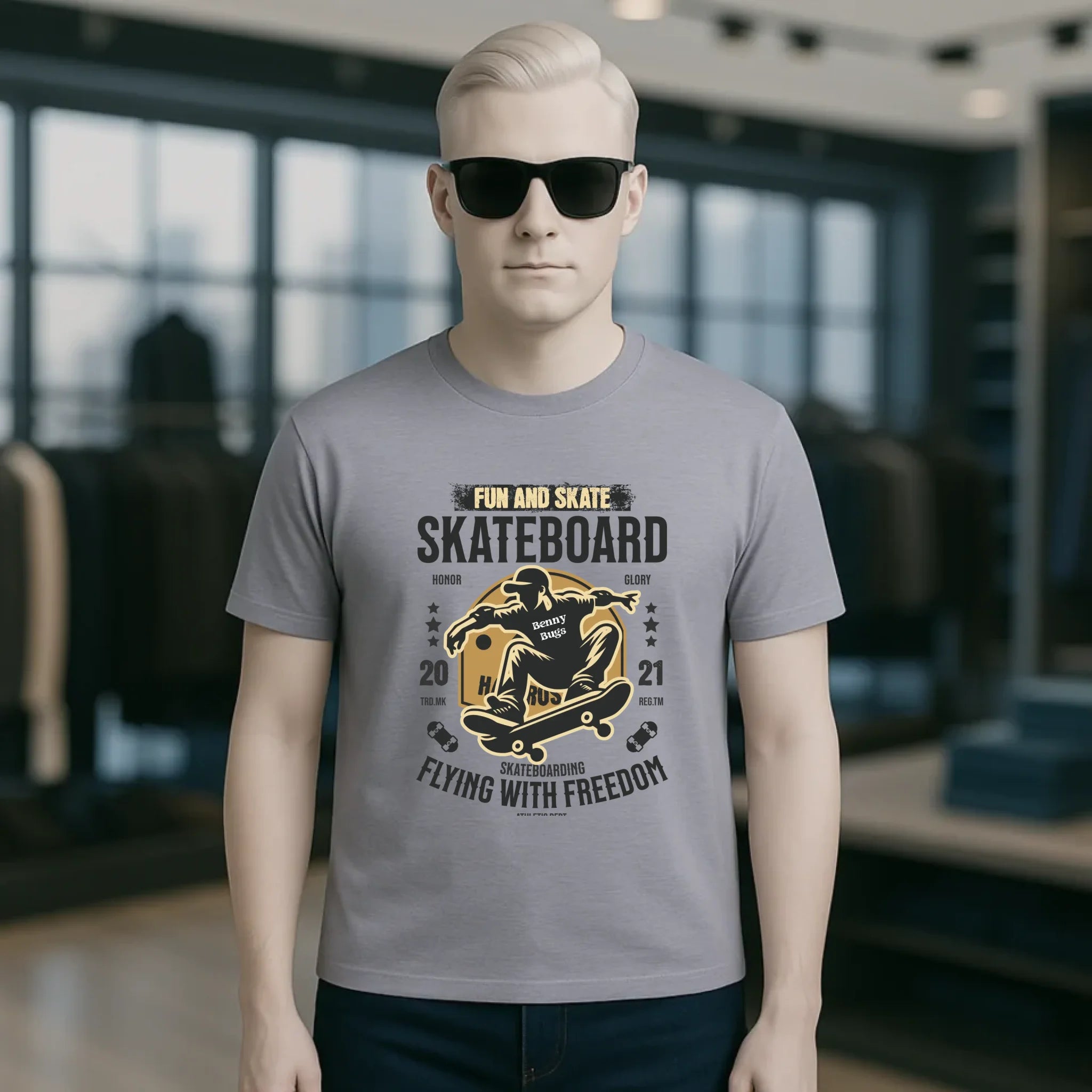 8in1-Kollektion: Skater + Wunschtext • Skateboard • personalisiert • diverse Artikel