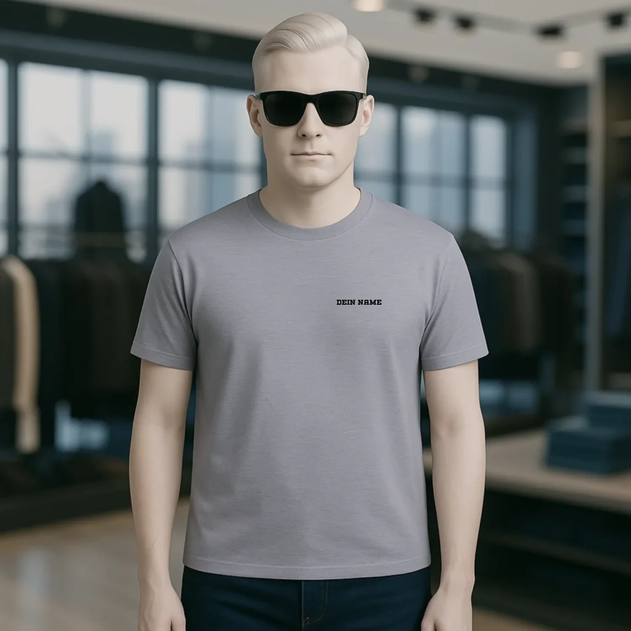 Einfacher Name • Unisex Premium T-Shirt XS-5XL aus Bio-Baumwolle für Damen & Herren • Exklusivdesign • personalisiert • Brustdruck
