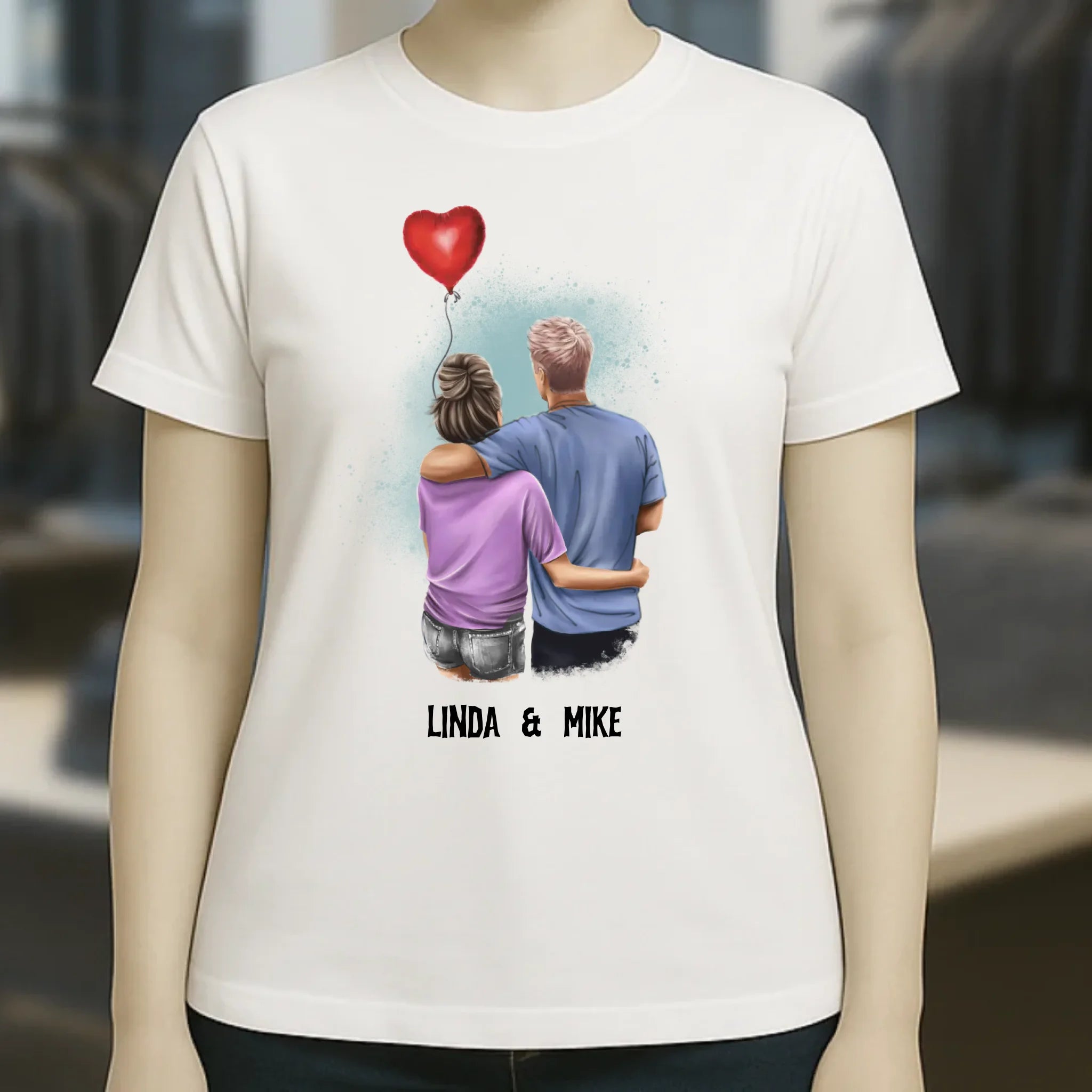 Couple Creator Ballon Love • Liebe • Beziehung • Paar Designer • Ladies Premium T-Shirt XS-2XL aus Bio-Baumwolle für Damen • Exklusivdesign • personalisiert • Motivauswahl • personalisierbar