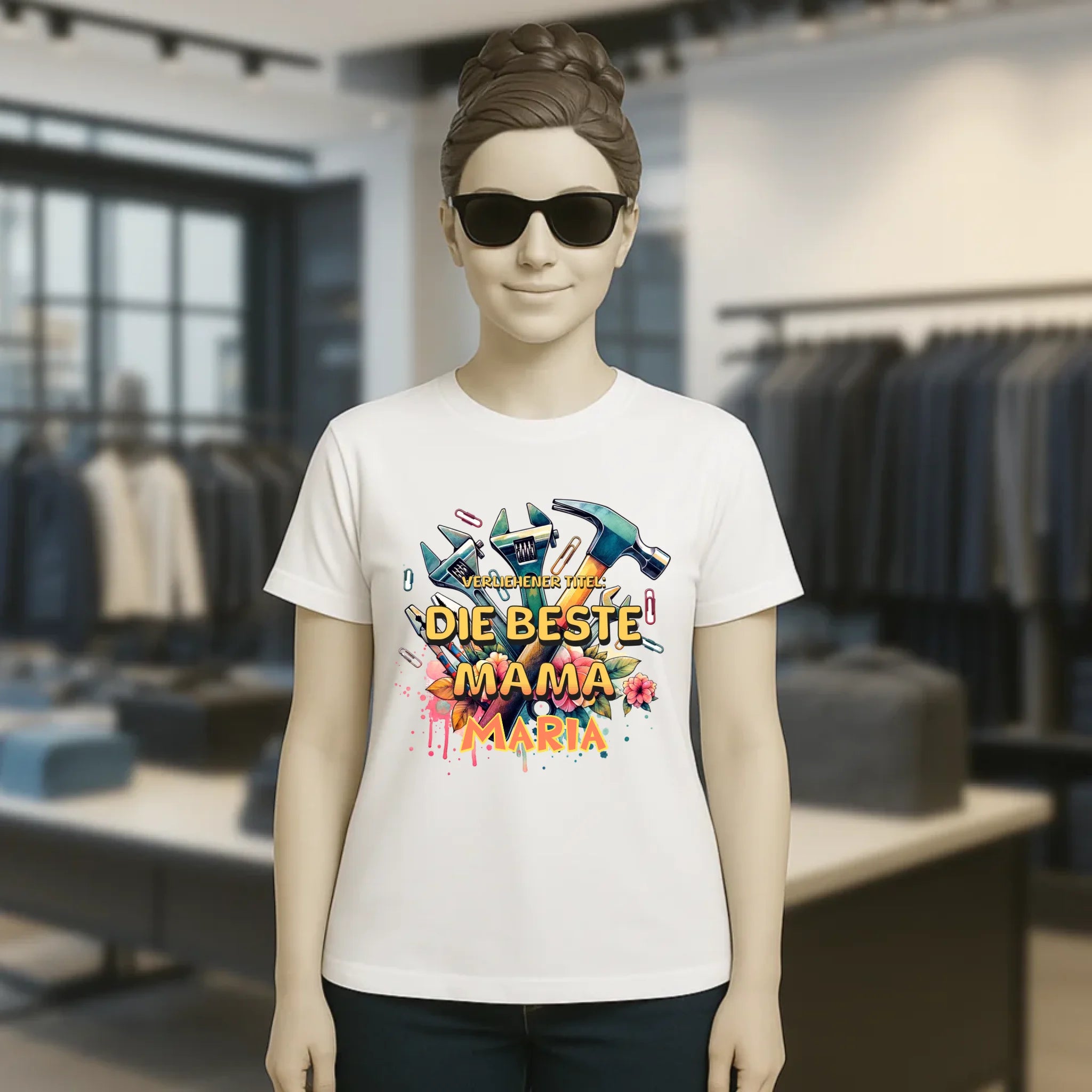 Verliehener Titel: Beste Mama • Ladies Premium T-Shirt XS-2XL aus Bio-Baumwolle für Damen • Exklusivdesign • personalisiert