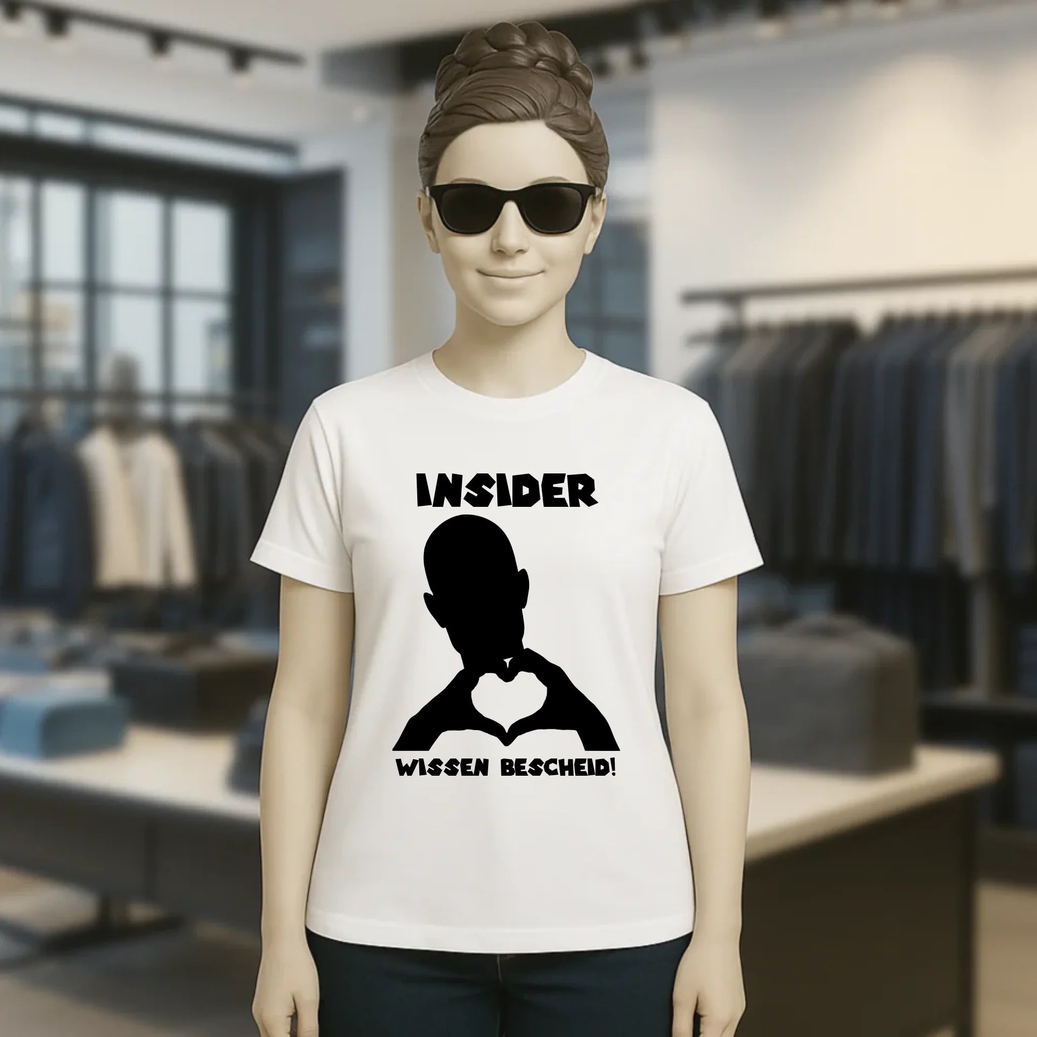 Keine Frage, ich liebe Dich auch! • personalisierbarer / personalisierter Text • Ladies Premium T-Shirt XS-2XL aus Bio-Baumwolle für Damen • Exklusivdesign • personalisiert • Motivauswahl • personalisierbar