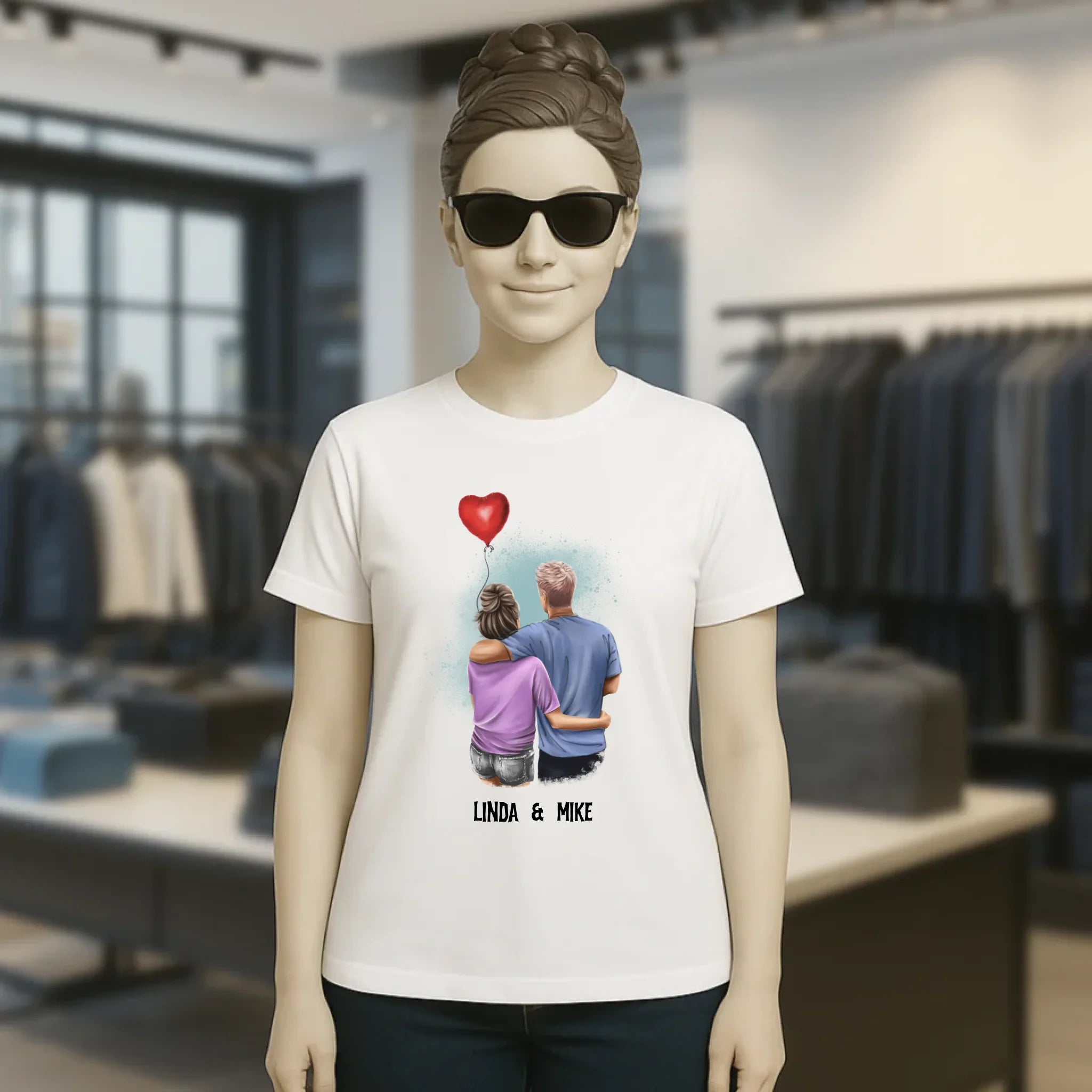 Couple Creator Ballon Love • Liebe • Beziehung • Paar Designer • Ladies Premium T-Shirt XS-2XL aus Bio-Baumwolle für Damen • Exklusivdesign • personalisiert • Motivauswahl • personalisierbar