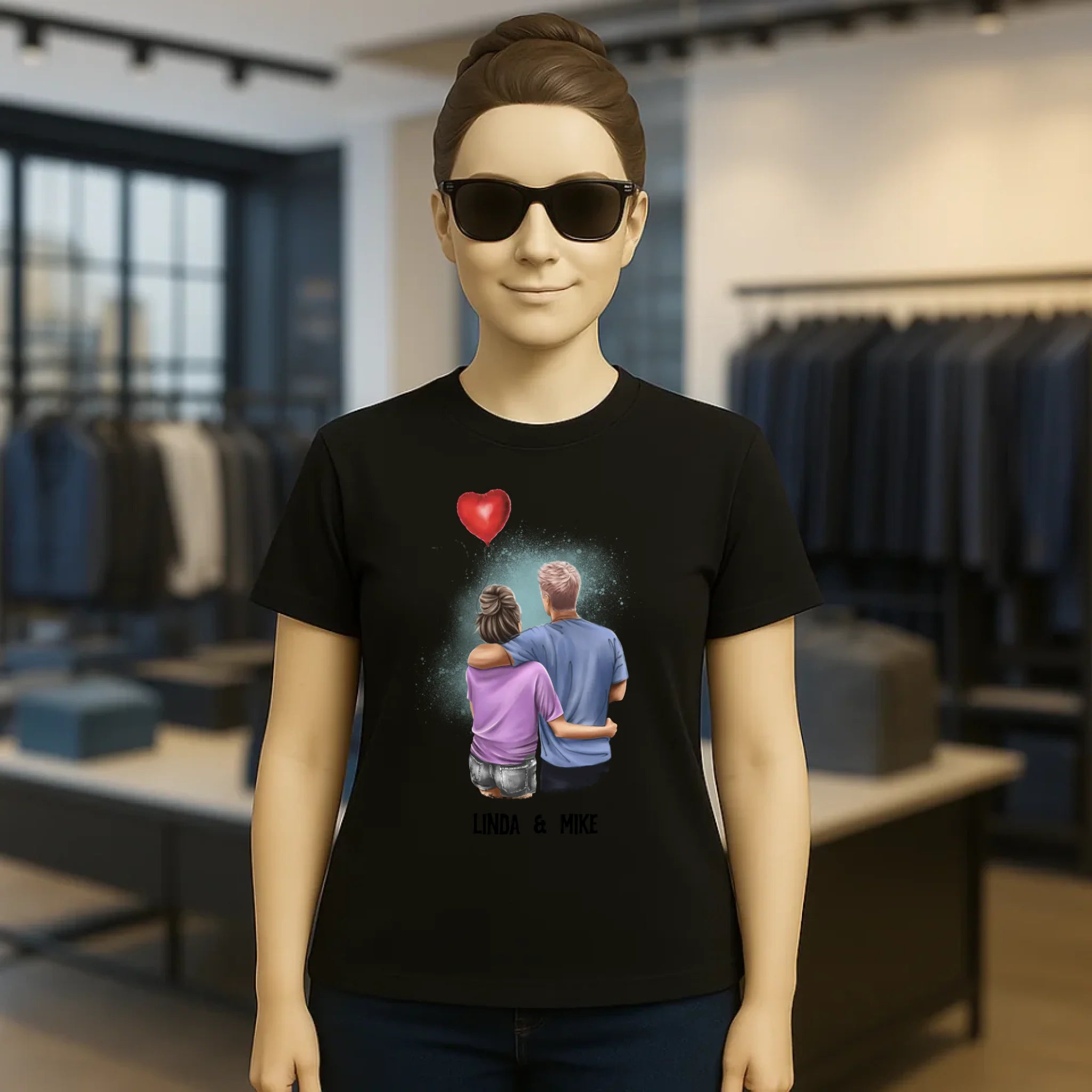 Couple Creator Ballon Love • Liebe • Beziehung • Paar Designer • Ladies Premium T-Shirt XS-2XL aus Bio-Baumwolle für Damen • Exklusivdesign • personalisiert • Motivauswahl • personalisierbar