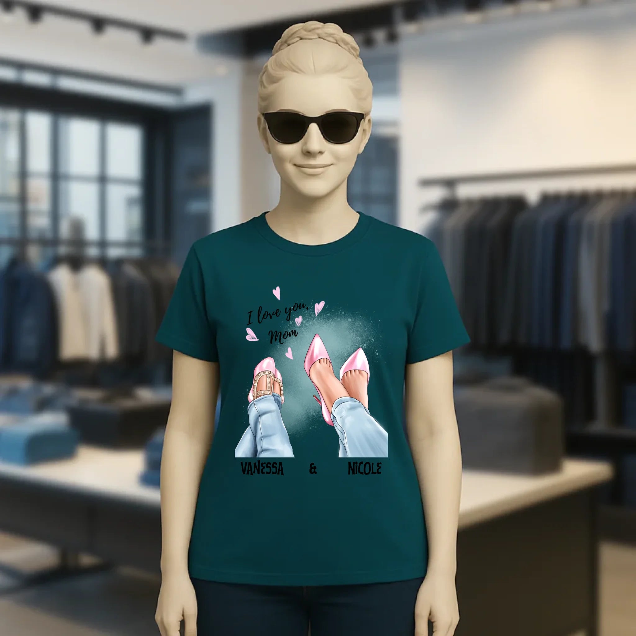 Tochter & Mutter • Schuhe • Beste Mama • Ladies Premium T-Shirt XS-2XL aus Bio-Baumwolle für Damen • Exklusivdesign • personalisiert • Motivauswahl • personalisierbar