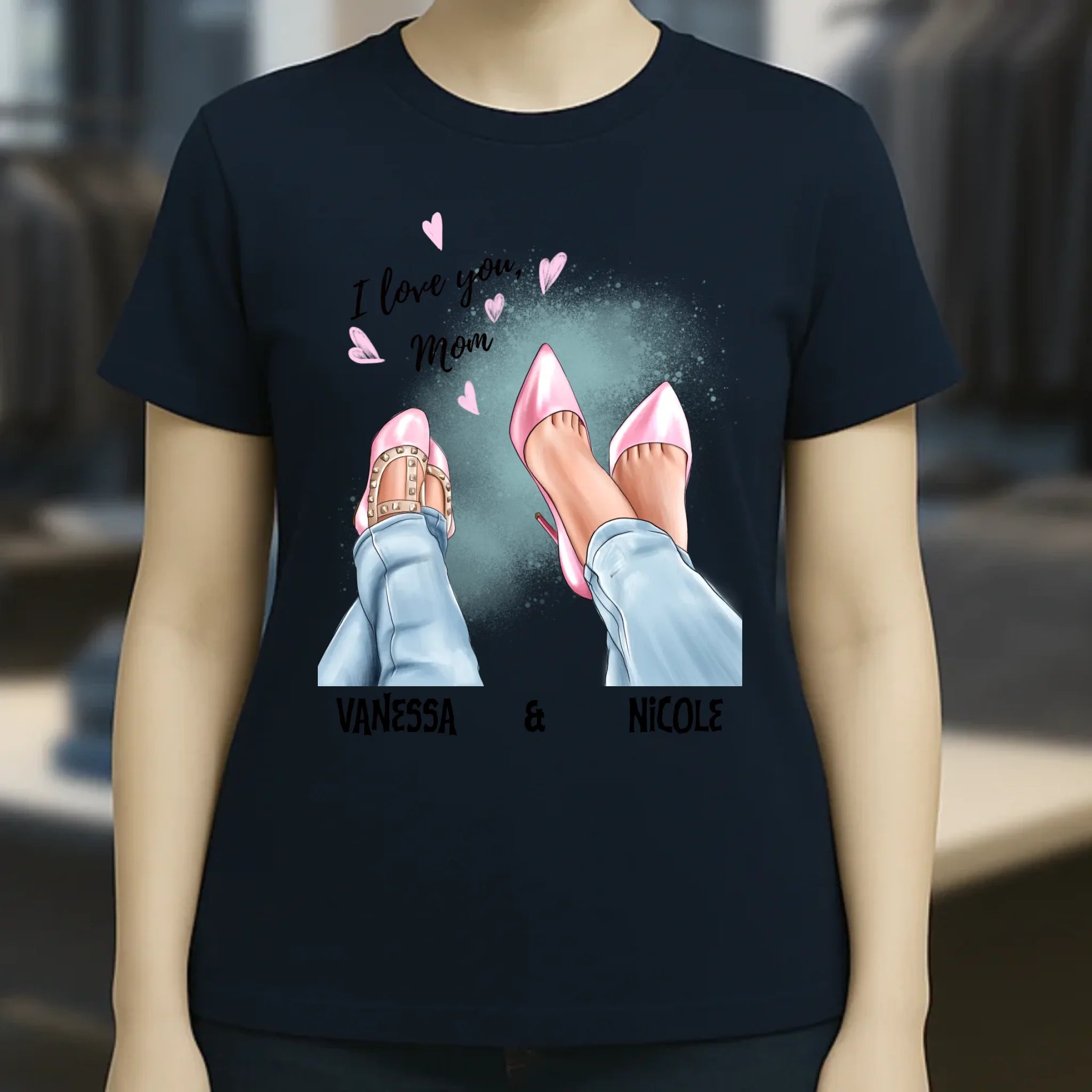 Tochter & Mutter • Schuhe • Beste Mama • Ladies Premium T-Shirt XS-2XL aus Bio-Baumwolle für Damen • Exklusivdesign • personalisiert • Motivauswahl • personalisierbar