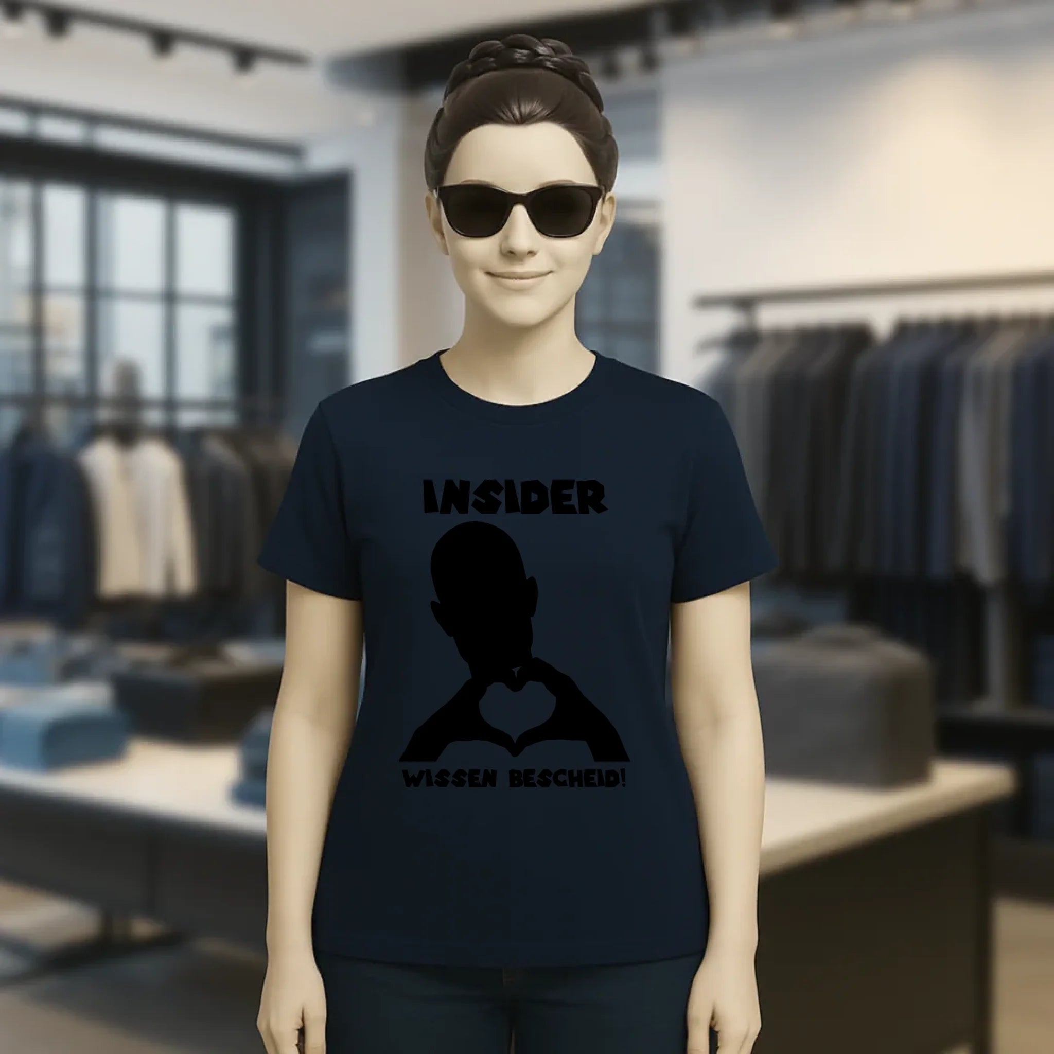 Keine Frage, ich liebe Dich auch! • personalisierbarer / personalisierter Text • Ladies Premium T-Shirt XS-2XL aus Bio-Baumwolle für Damen • Exklusivdesign • personalisiert • Motivauswahl • personalisierbar