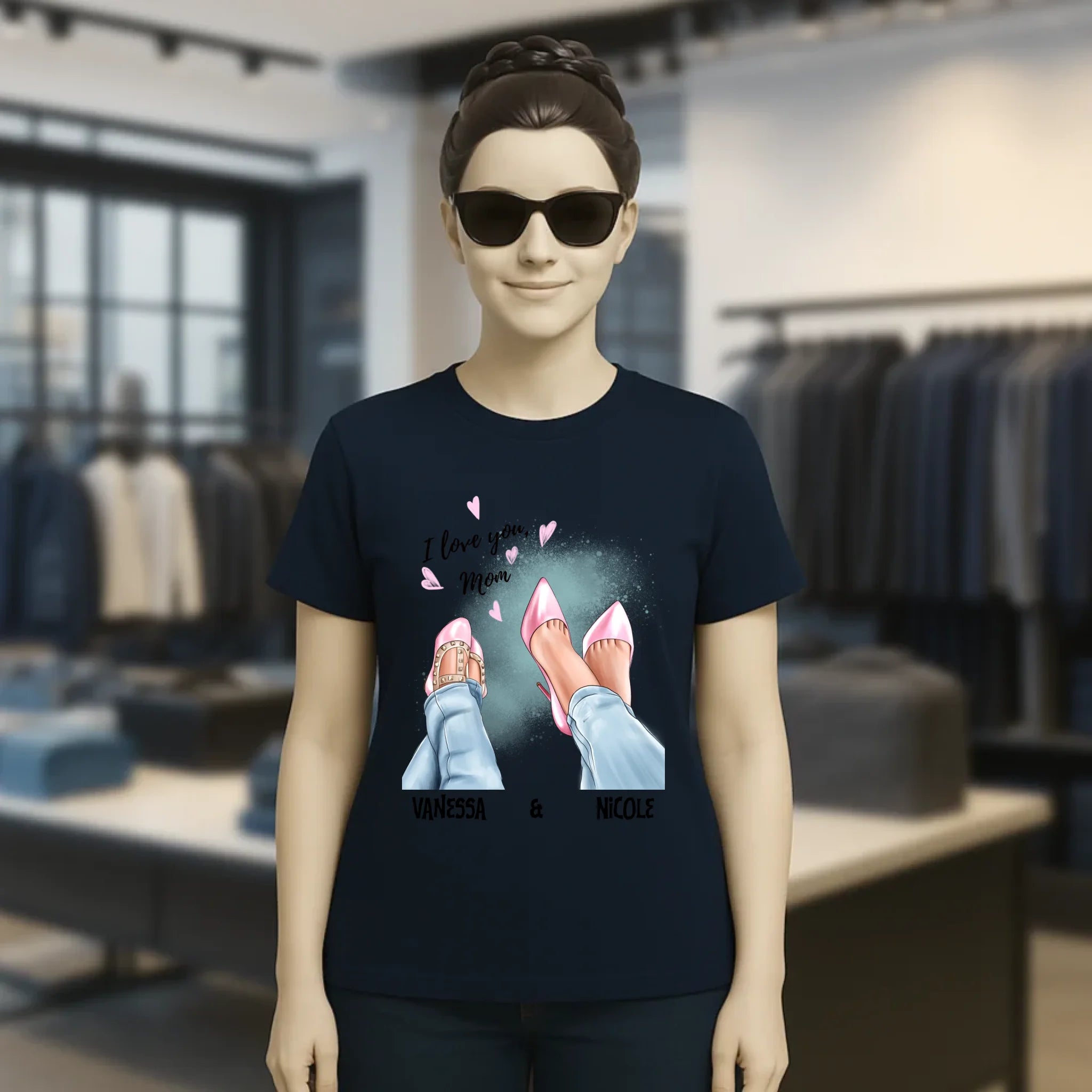 Tochter & Mutter • Schuhe • Beste Mama • Ladies Premium T-Shirt XS-2XL aus Bio-Baumwolle für Damen • Exklusivdesign • personalisiert • Motivauswahl • personalisierbar