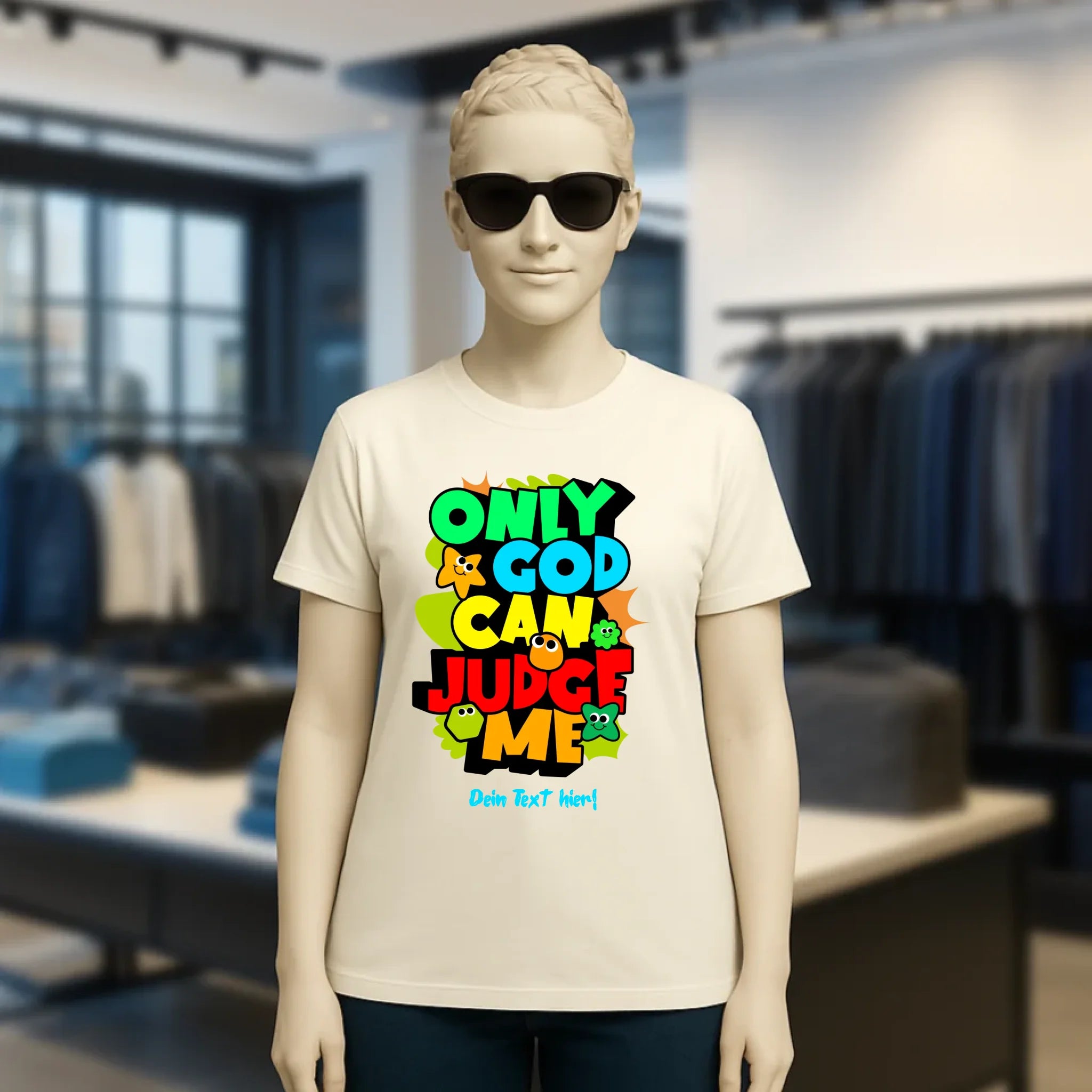 Only God • Ladies Premium T-Shirt XS-2XL aus Bio-Baumwolle für Damen • Exklusivdesign • personalisiert