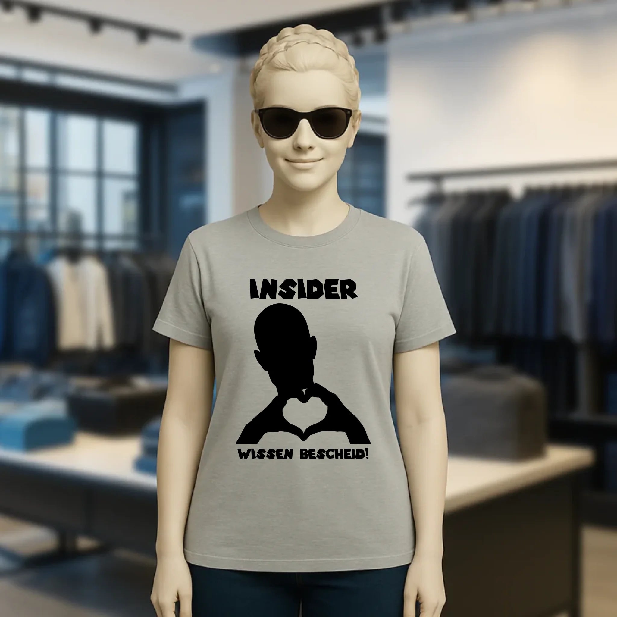Keine Frage, ich liebe Dich auch! • personalisierbarer / personalisierter Text • Ladies Premium T-Shirt XS-2XL aus Bio-Baumwolle für Damen • Exklusivdesign • personalisiert • Motivauswahl • personalisierbar