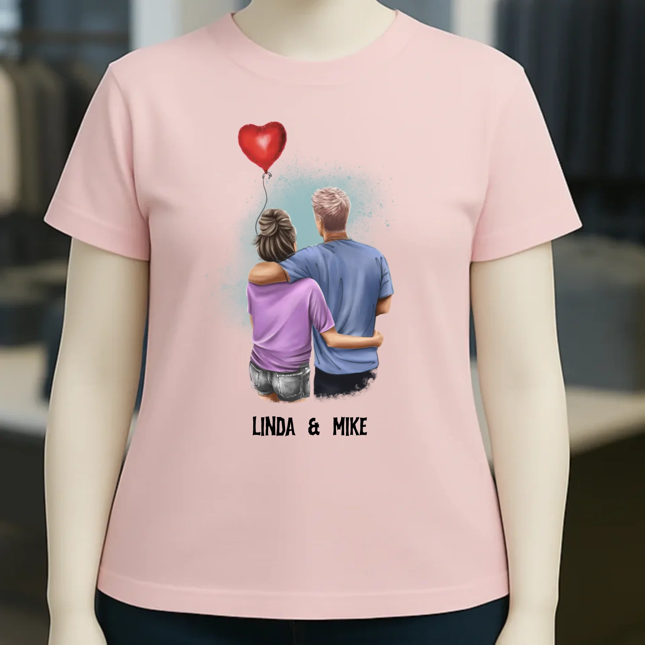 Couple Creator Ballon Love • Liebe • Beziehung • Paar Designer • Ladies Premium T-Shirt XS-2XL aus Bio-Baumwolle für Damen • Exklusivdesign • personalisiert • Motivauswahl • personalisierbar