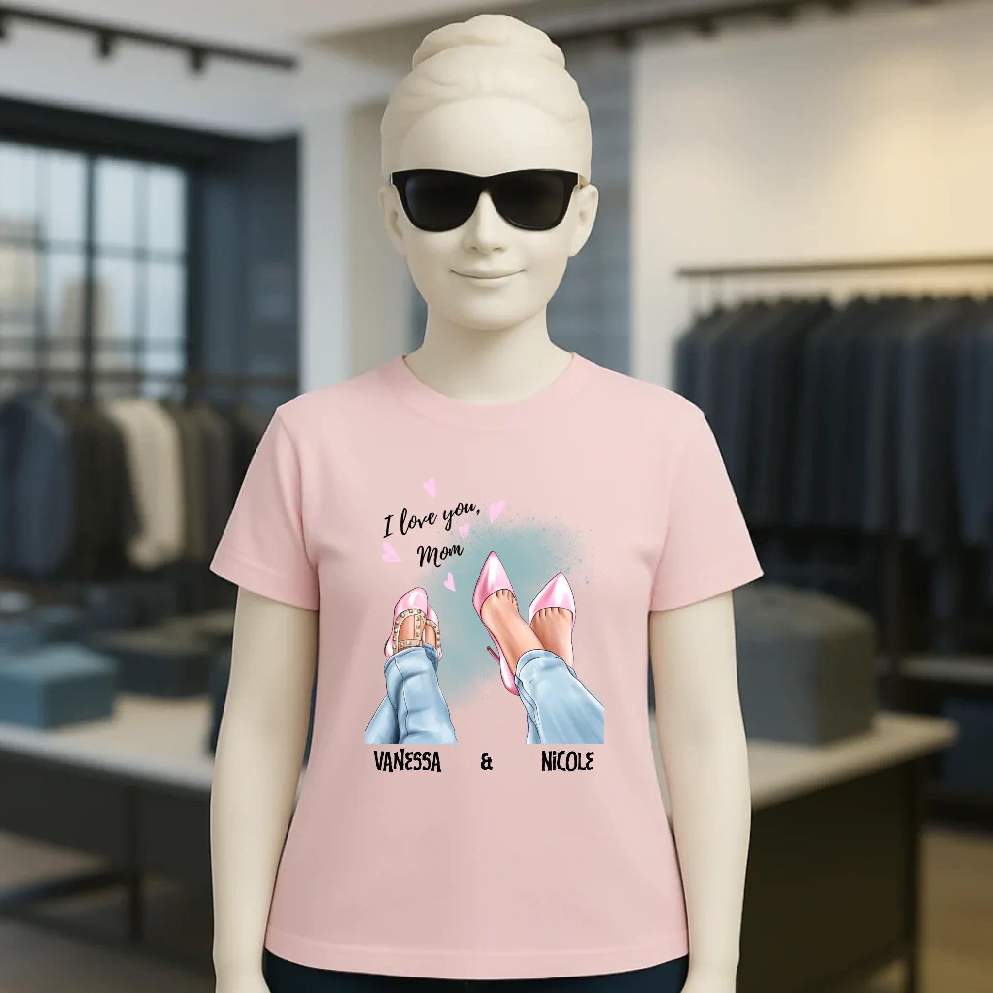 Tochter & Mutter • Schuhe • Beste Mama • Ladies Premium T-Shirt XS-2XL aus Bio-Baumwolle für Damen • Exklusivdesign • personalisiert • Motivauswahl • personalisierbar