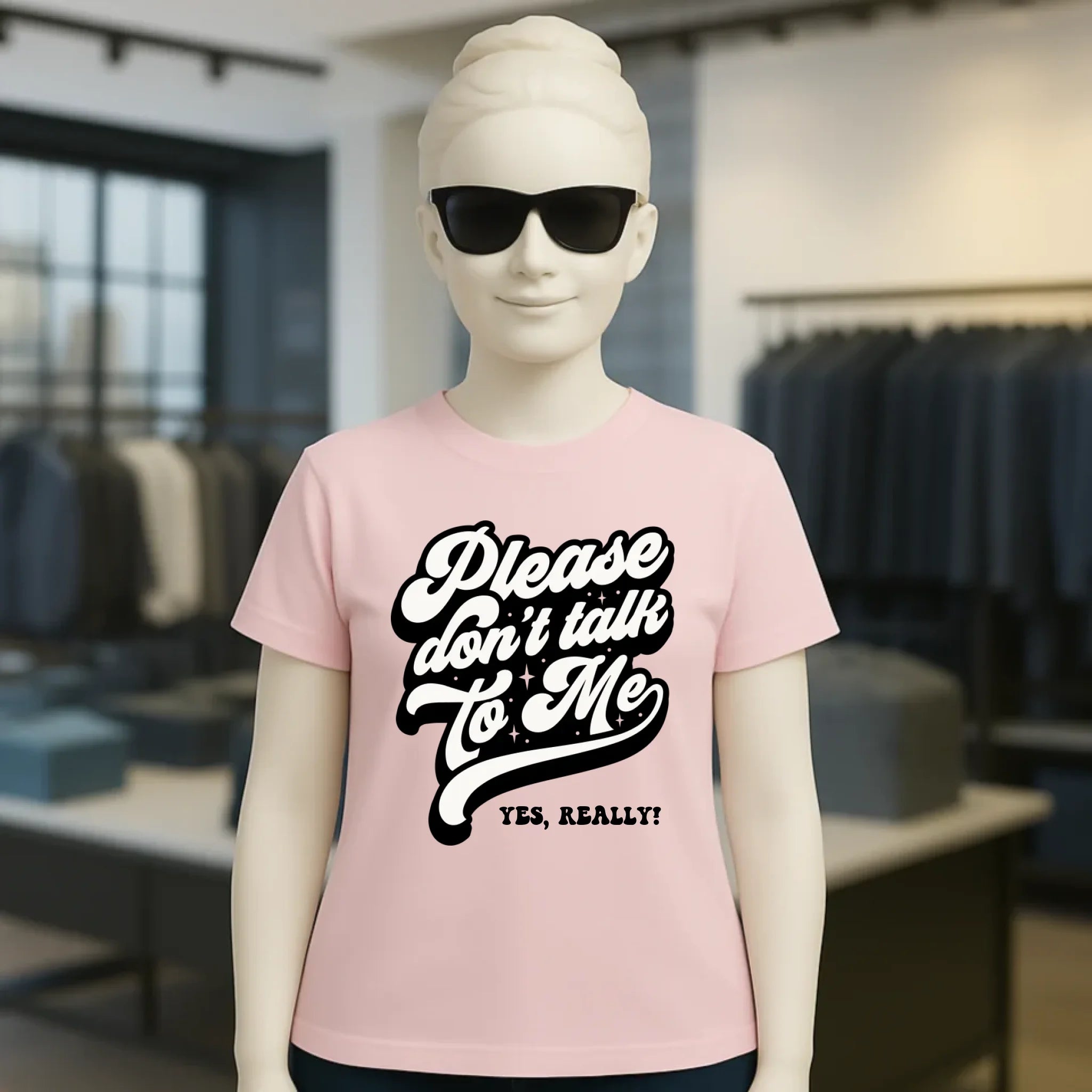 Don´t talk to me • Ladies Premium T-Shirt XS-2XL aus Bio-Baumwolle für Damen • Exklusivdesign • personalisiert