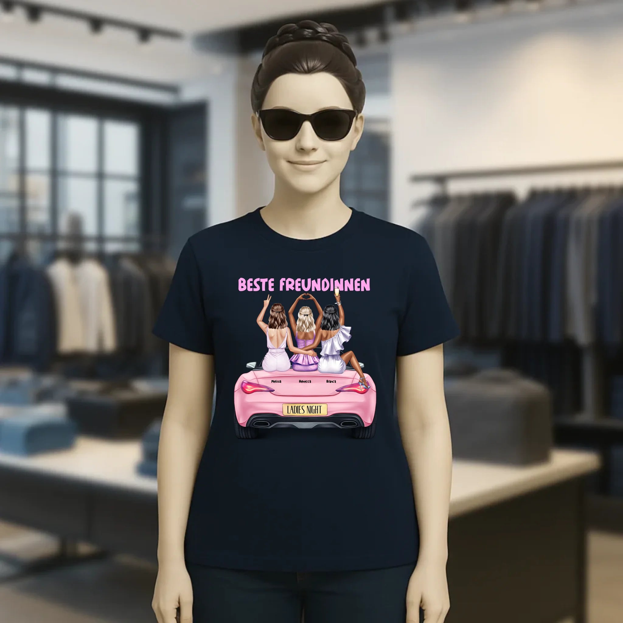 Vegas Girls • 1-3 Frauen • mit Wunschtext • Damen T-Shirt • Bio • personalisiert