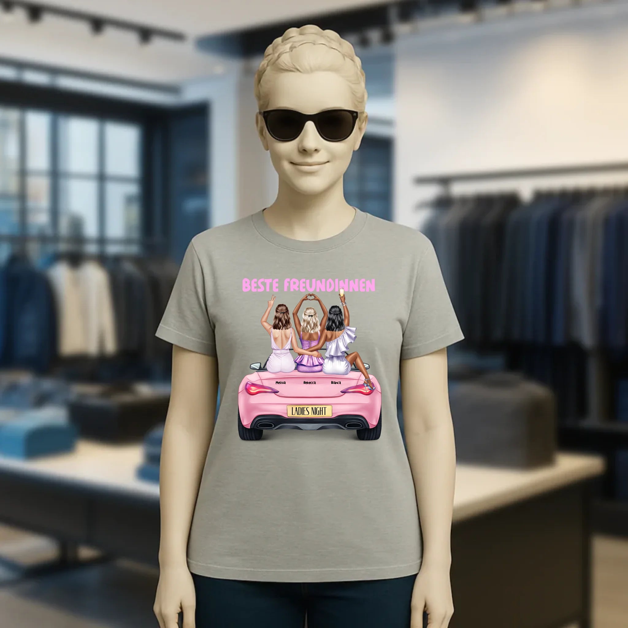 Vegas Girls • 1-3 Frauen • mit Wunschtext • Damen T-Shirt • Bio • personalisiert