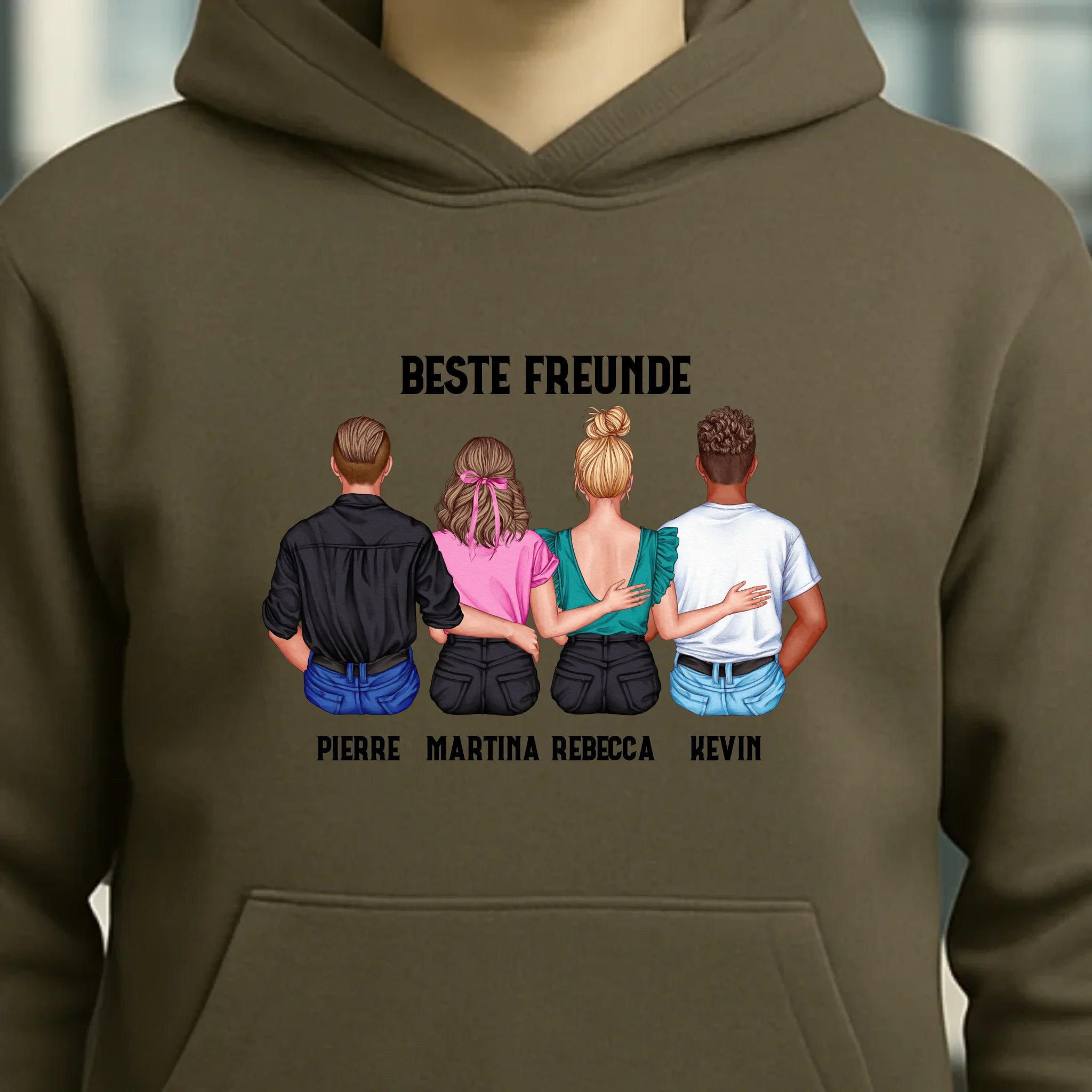 MIX Paare / Freunde • diverse Kombinationen mit Wunschtext • personalisierbar • Unisex Hoodie für Damen & Herren • Bio