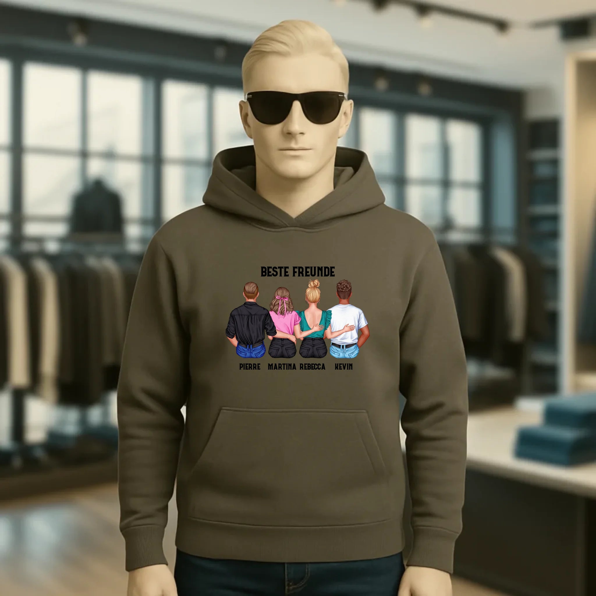 MIX Paare / Freunde • diverse Kombinationen mit Wunschtext • personalisierbar • Unisex Hoodie für Damen & Herren • Bio