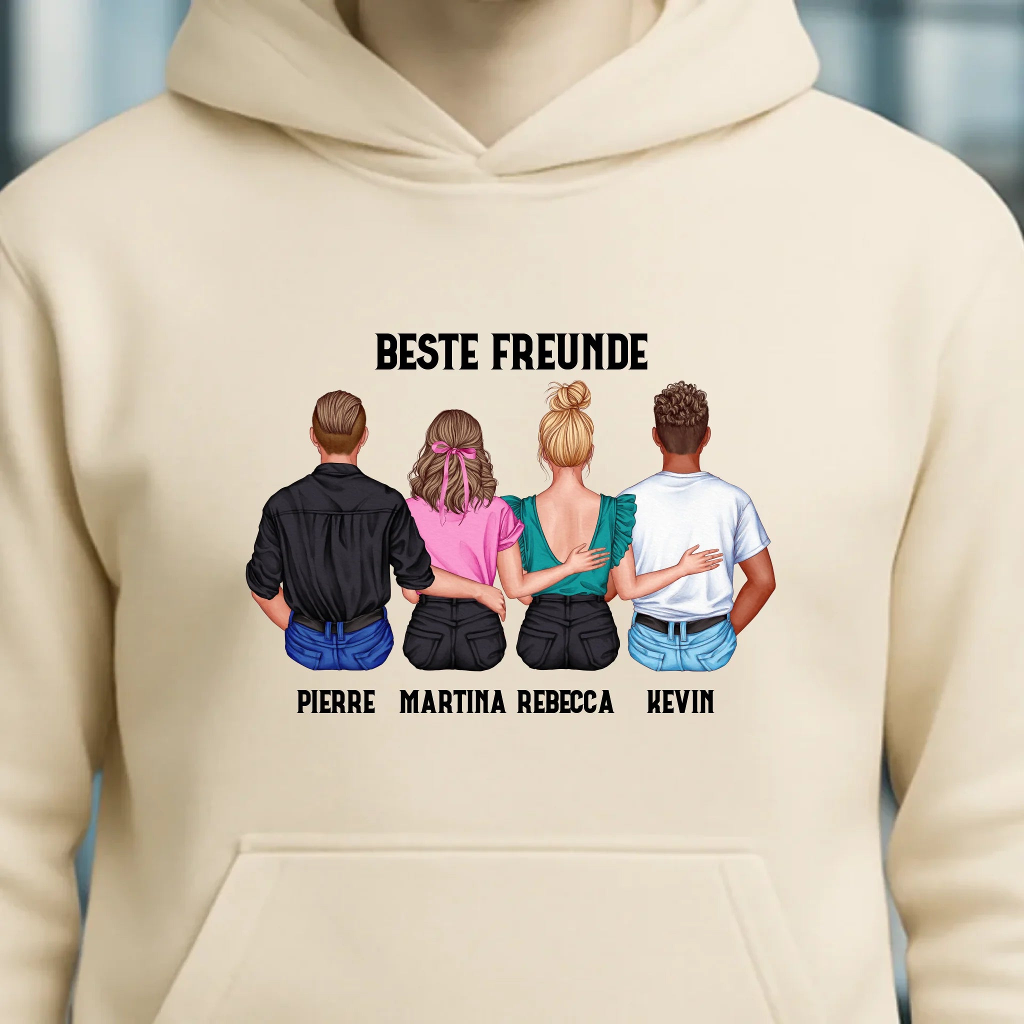 MIX Paare / Freunde • diverse Kombinationen mit Wunschtext • personalisierbar • Unisex Hoodie für Damen & Herren • Bio