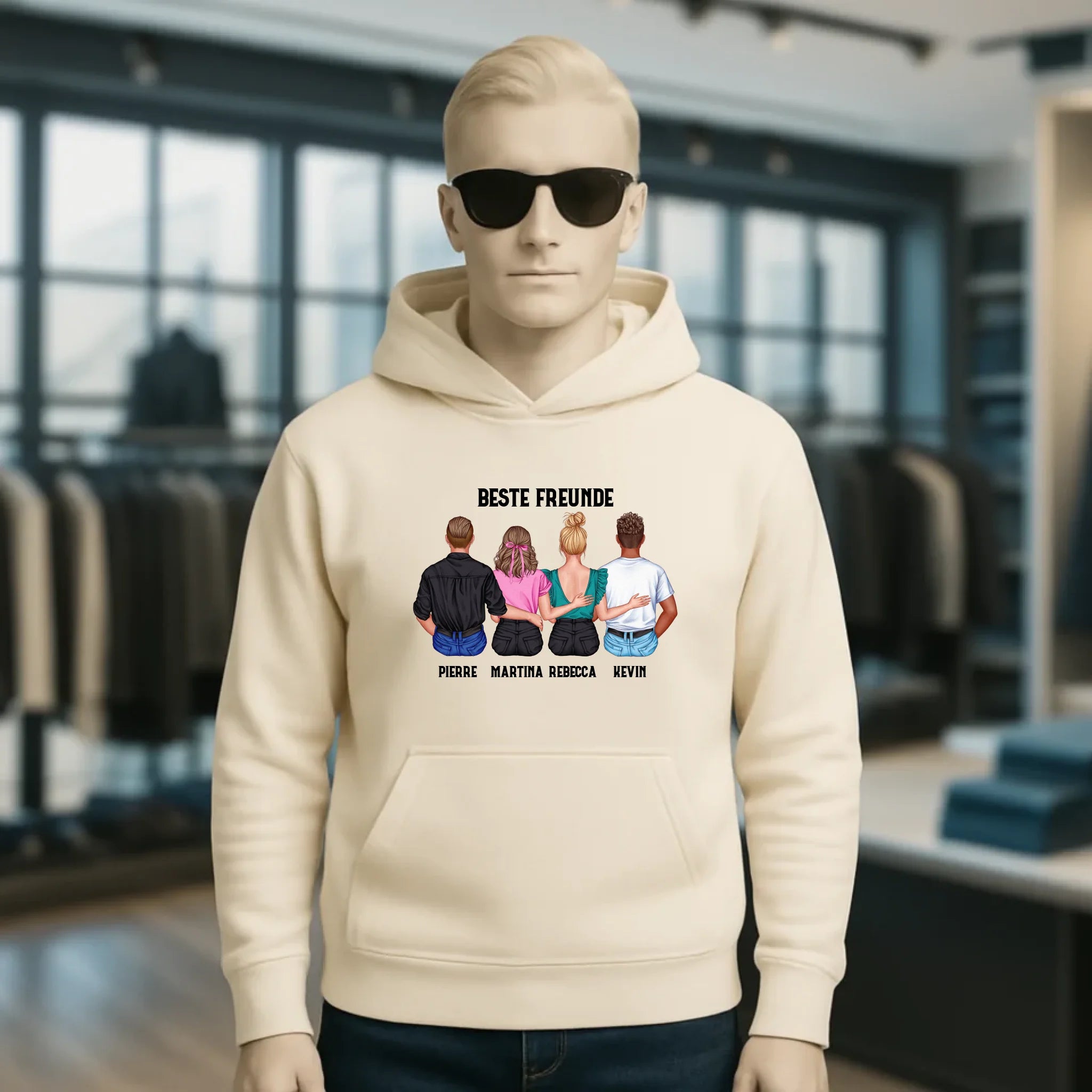 MIX Paare / Freunde • diverse Kombinationen mit Wunschtext • personalisierbar • Unisex Hoodie für Damen & Herren • Bio