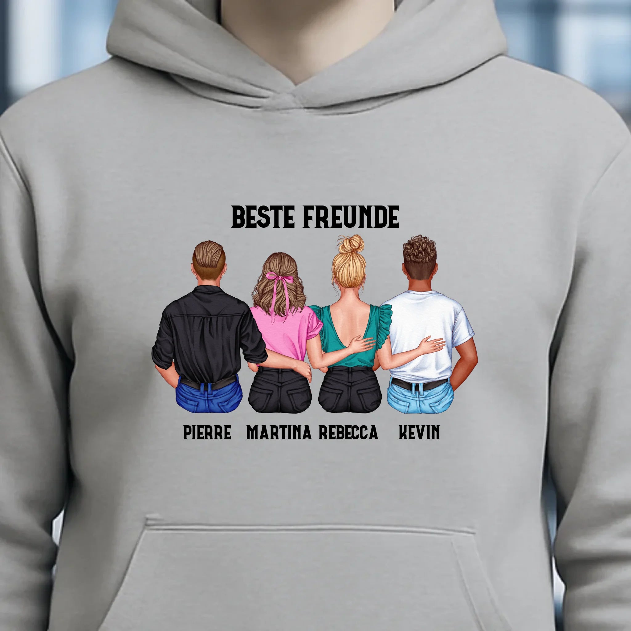 MIX Paare / Freunde • diverse Kombinationen mit Wunschtext • personalisierbar • Unisex Hoodie für Damen & Herren • Bio
