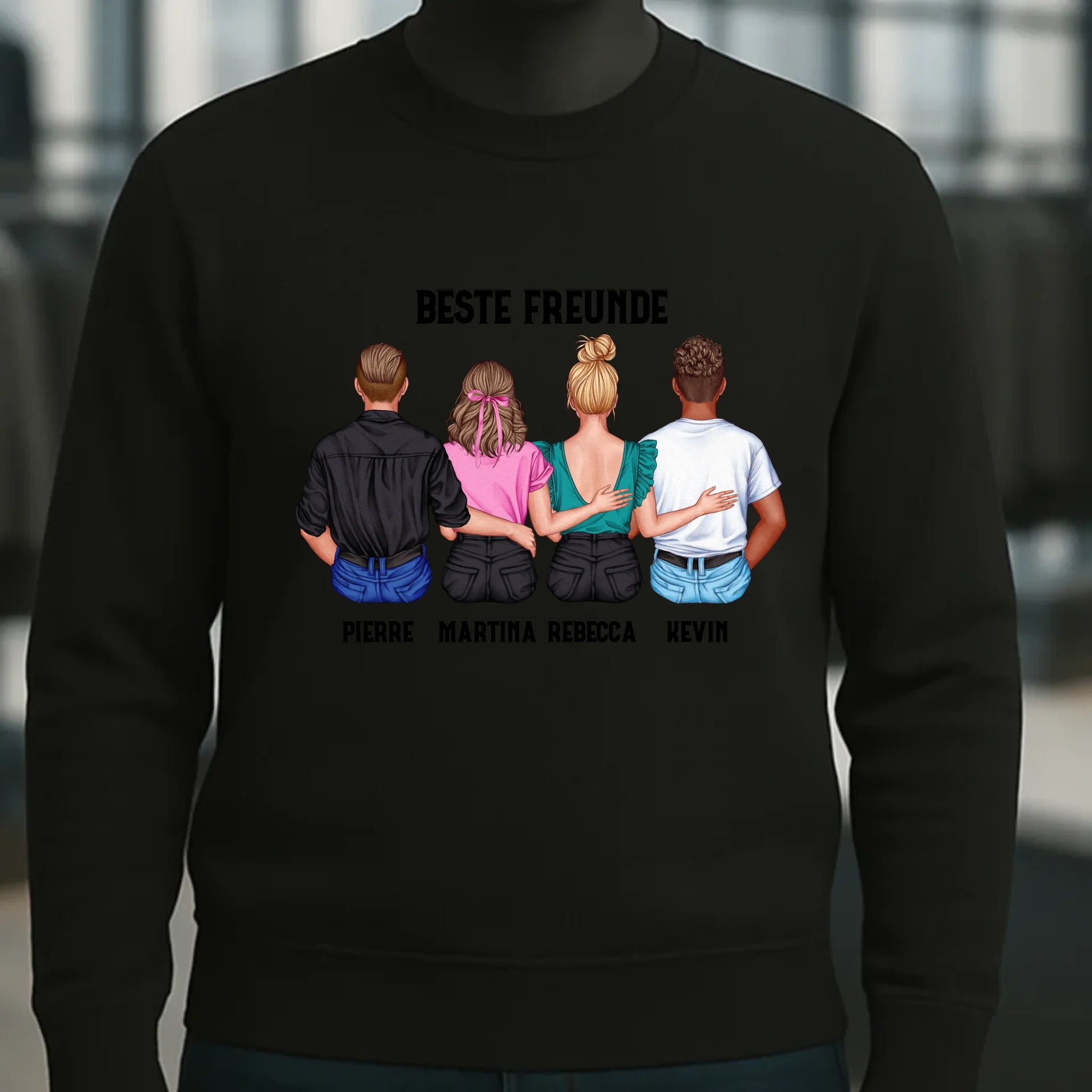 MIX Paare / Freunde • diverse Kombinationen mit Wunschtext • personalisierbar • Unisex Sweatshirt für Damen und Herren • Bio