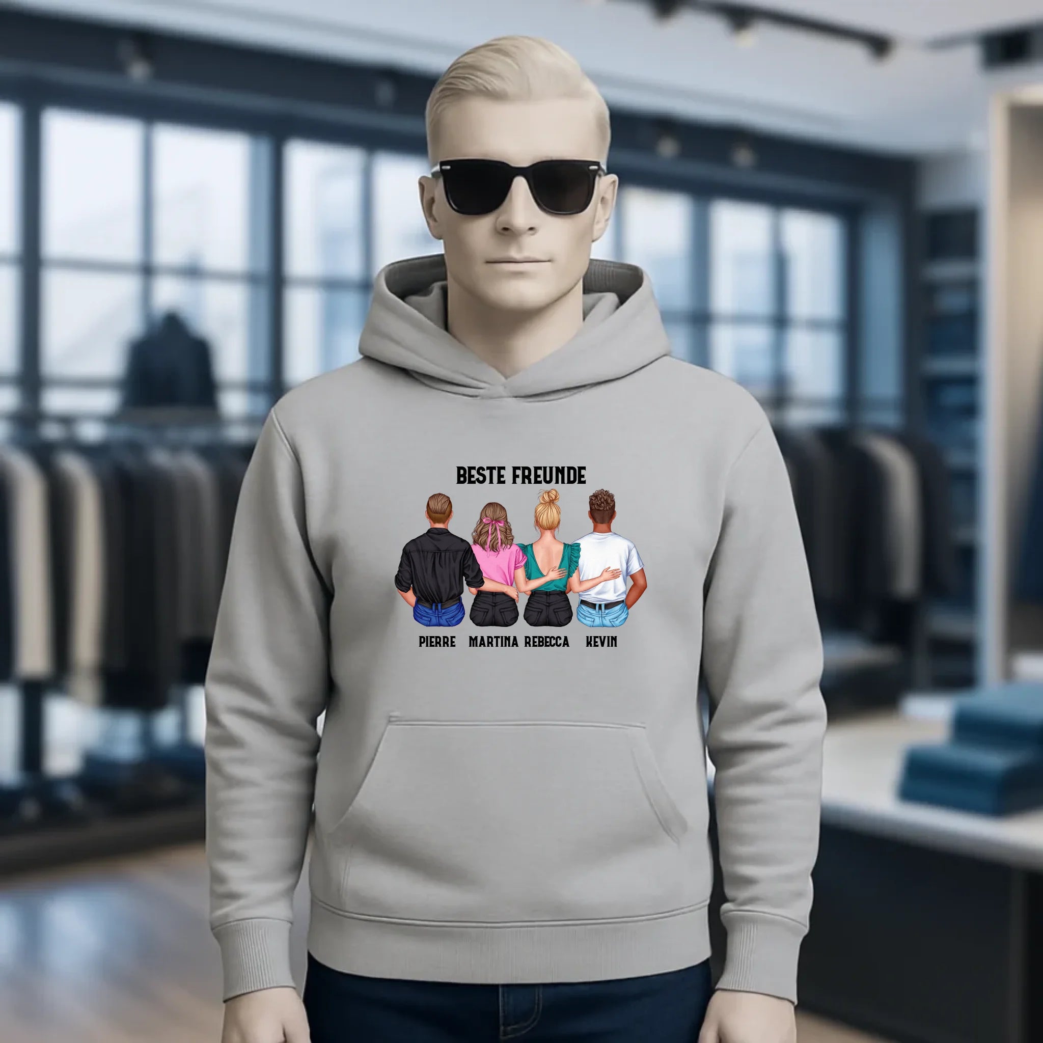 MIX Paare / Freunde • diverse Kombinationen mit Wunschtext • personalisierbar • Unisex Hoodie für Damen & Herren • Bio