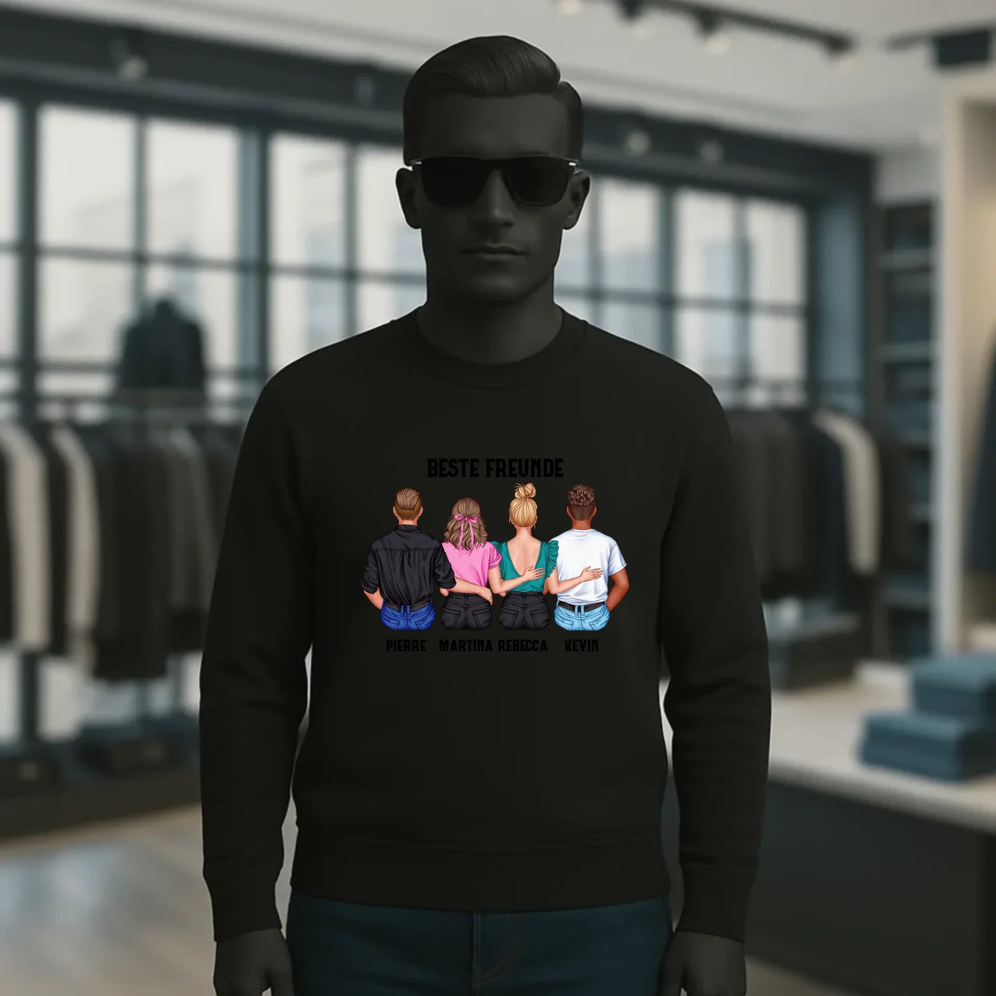 MIX Paare / Freunde • diverse Kombinationen mit Wunschtext • personalisierbar • Unisex Sweatshirt für Damen und Herren • Bio