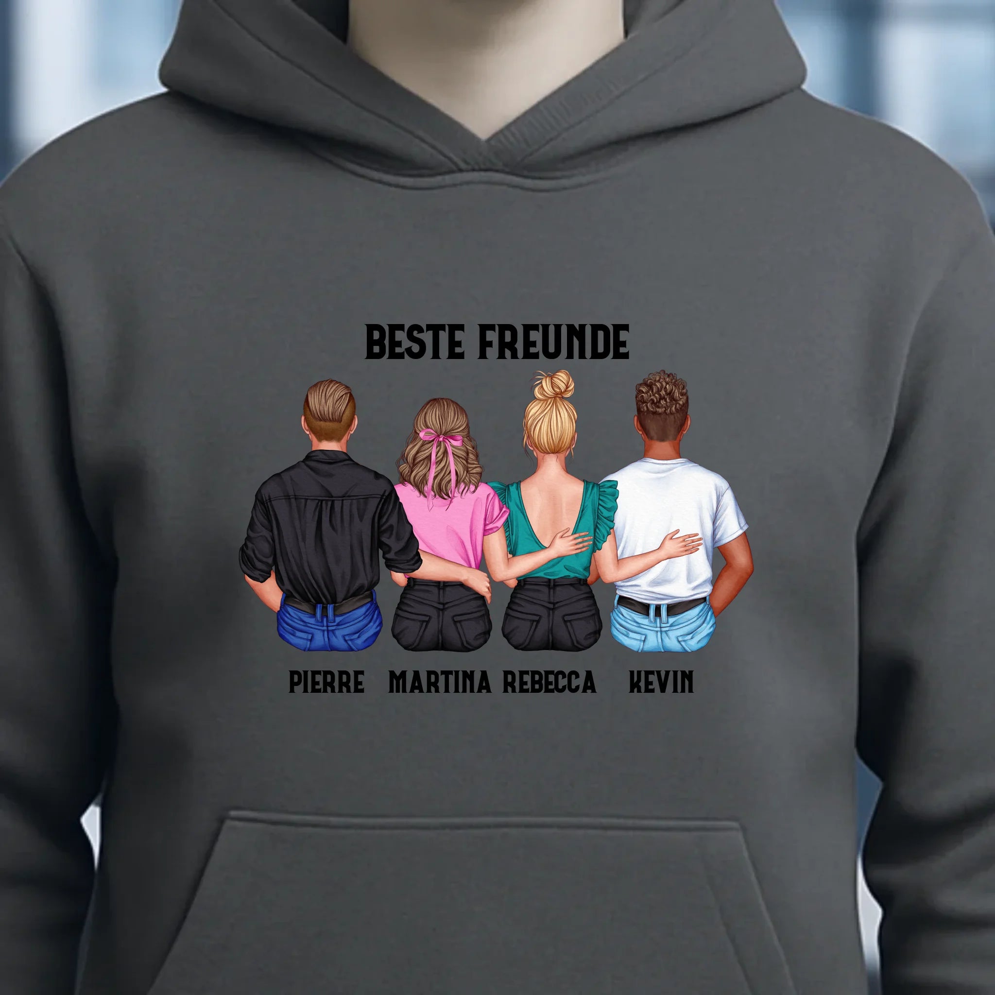 MIX Paare / Freunde • diverse Kombinationen mit Wunschtext • personalisierbar • Unisex Hoodie für Damen & Herren • Bio