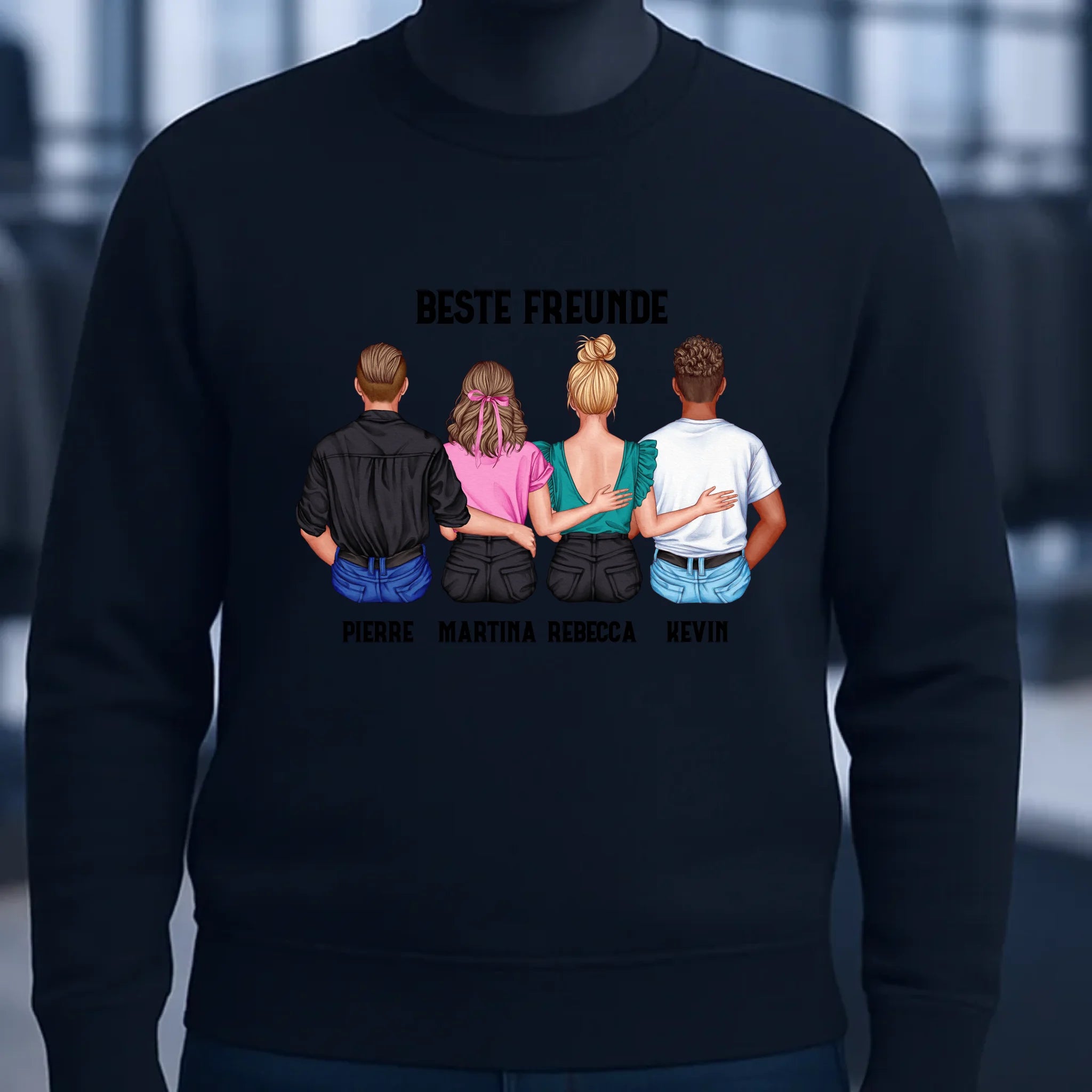 MIX Paare / Freunde • diverse Kombinationen mit Wunschtext • personalisierbar • Unisex Sweatshirt für Damen und Herren • Bio