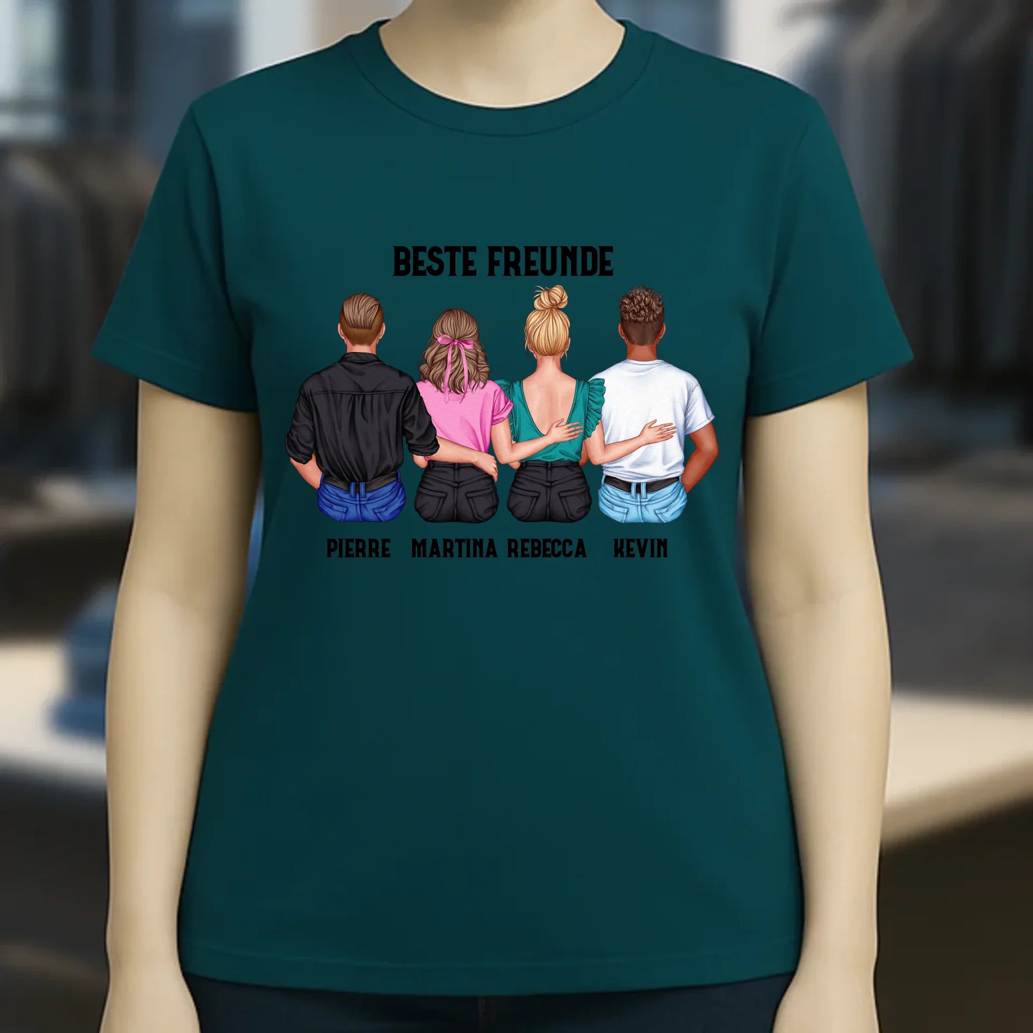 MIX Paare / Freunde • diverse Kombinationen mit Wunschtext • personalisierbar • Damen T-Shirt • Bio