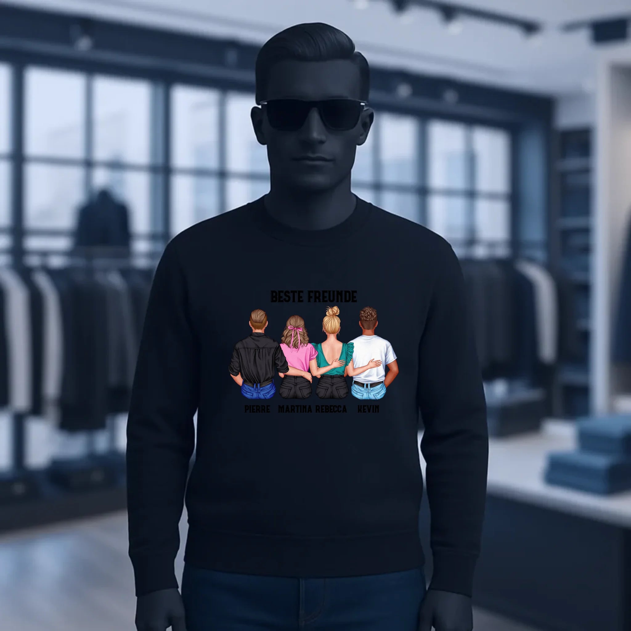 MIX Paare / Freunde • diverse Kombinationen mit Wunschtext • personalisierbar • Unisex Sweatshirt für Damen und Herren • Bio