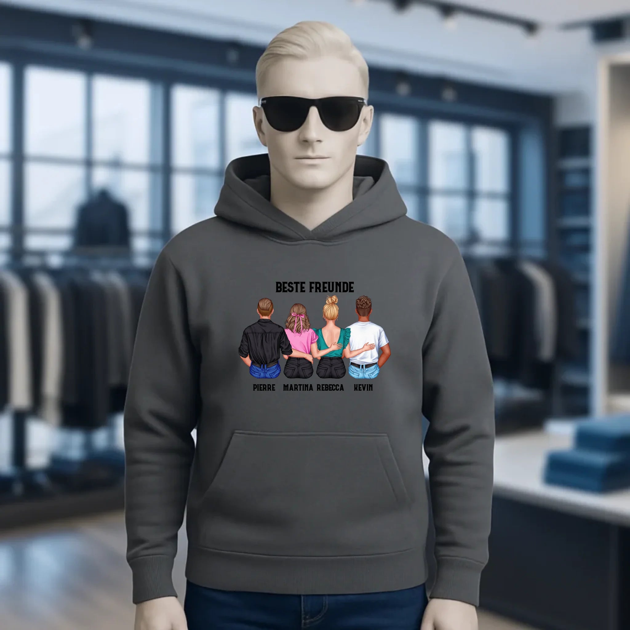MIX Paare / Freunde • diverse Kombinationen mit Wunschtext • personalisierbar • Unisex Hoodie für Damen & Herren • Bio