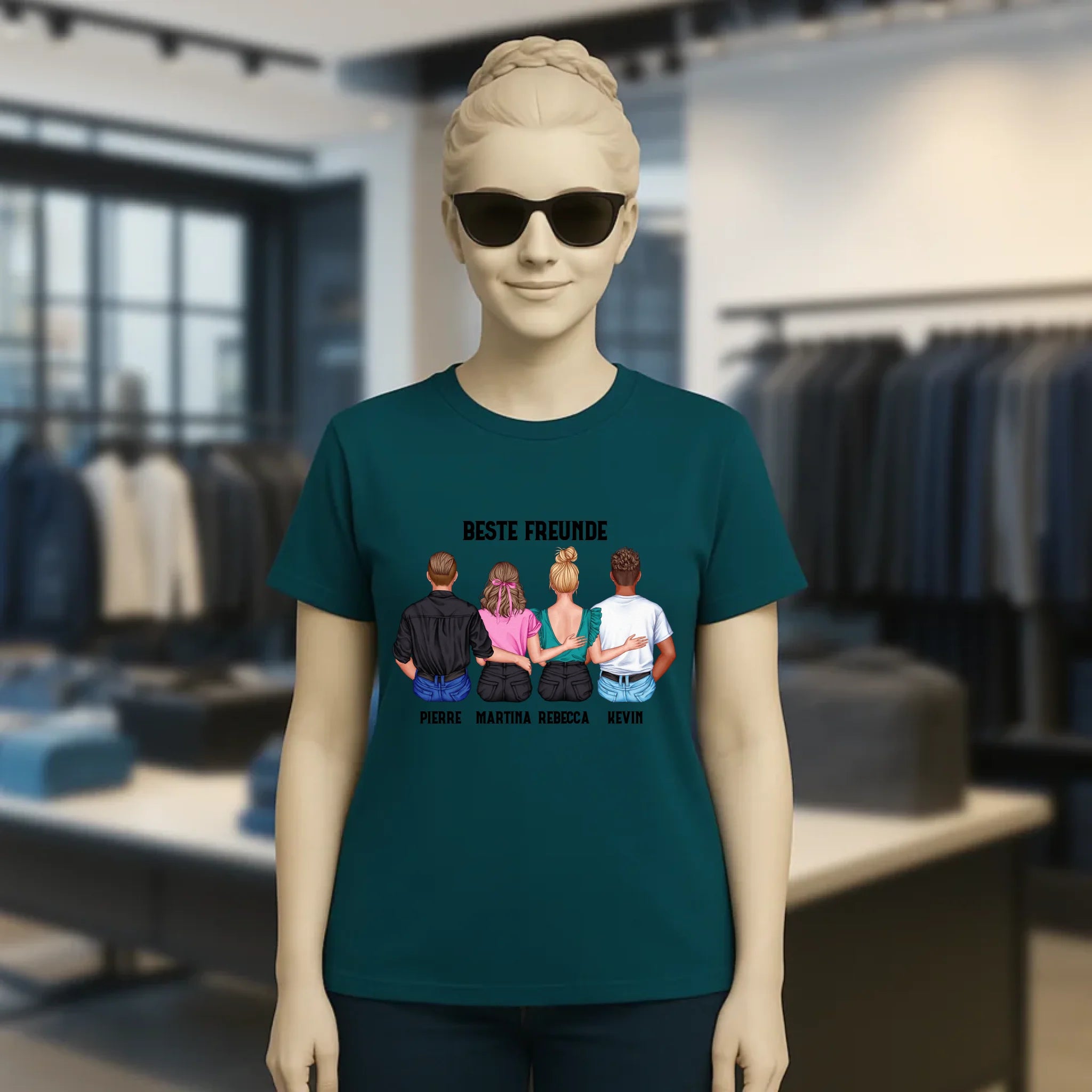 MIX Paare / Freunde • diverse Kombinationen mit Wunschtext • personalisierbar • Damen T-Shirt • Bio