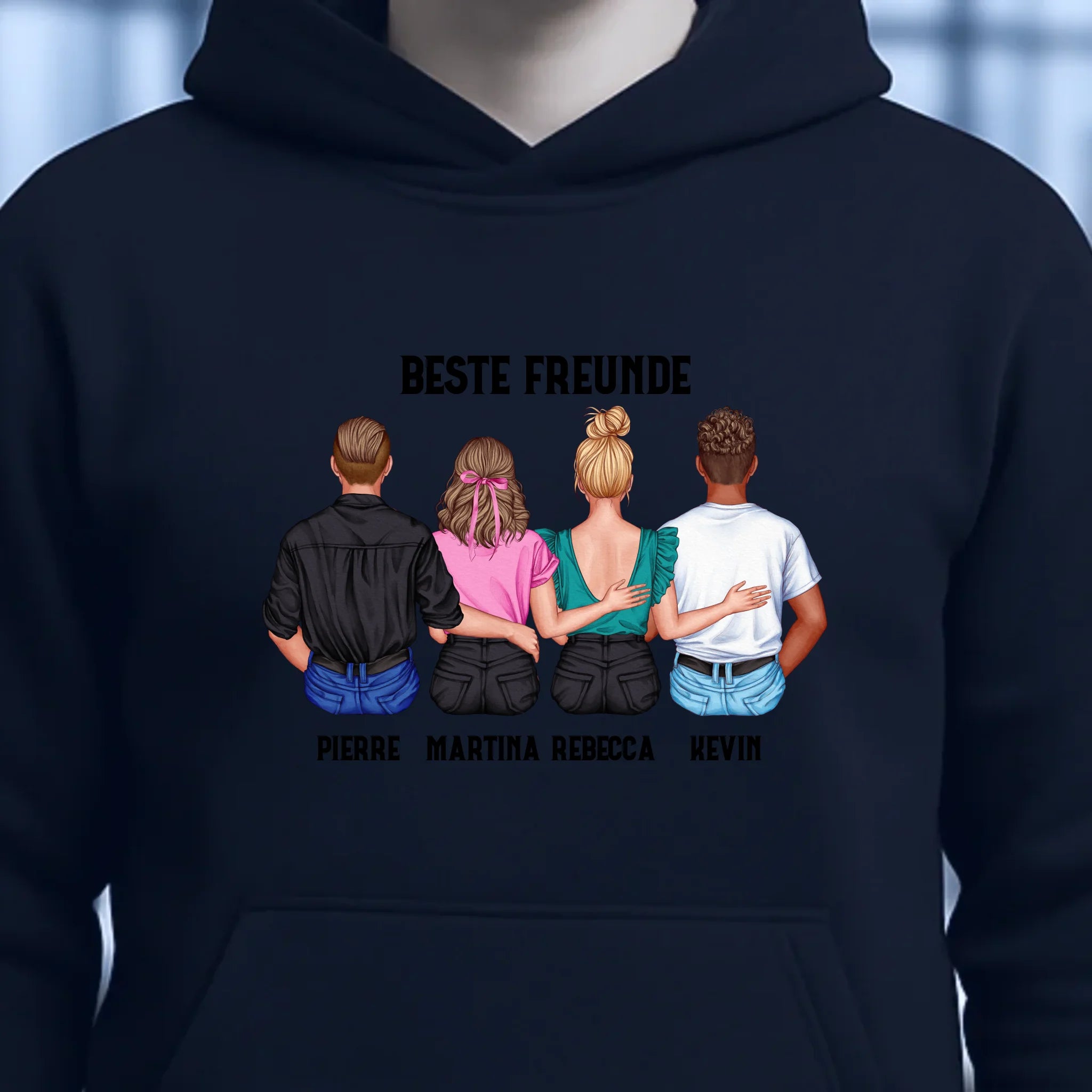 MIX Paare / Freunde • diverse Kombinationen mit Wunschtext • personalisierbar • Unisex Hoodie für Damen & Herren • Bio