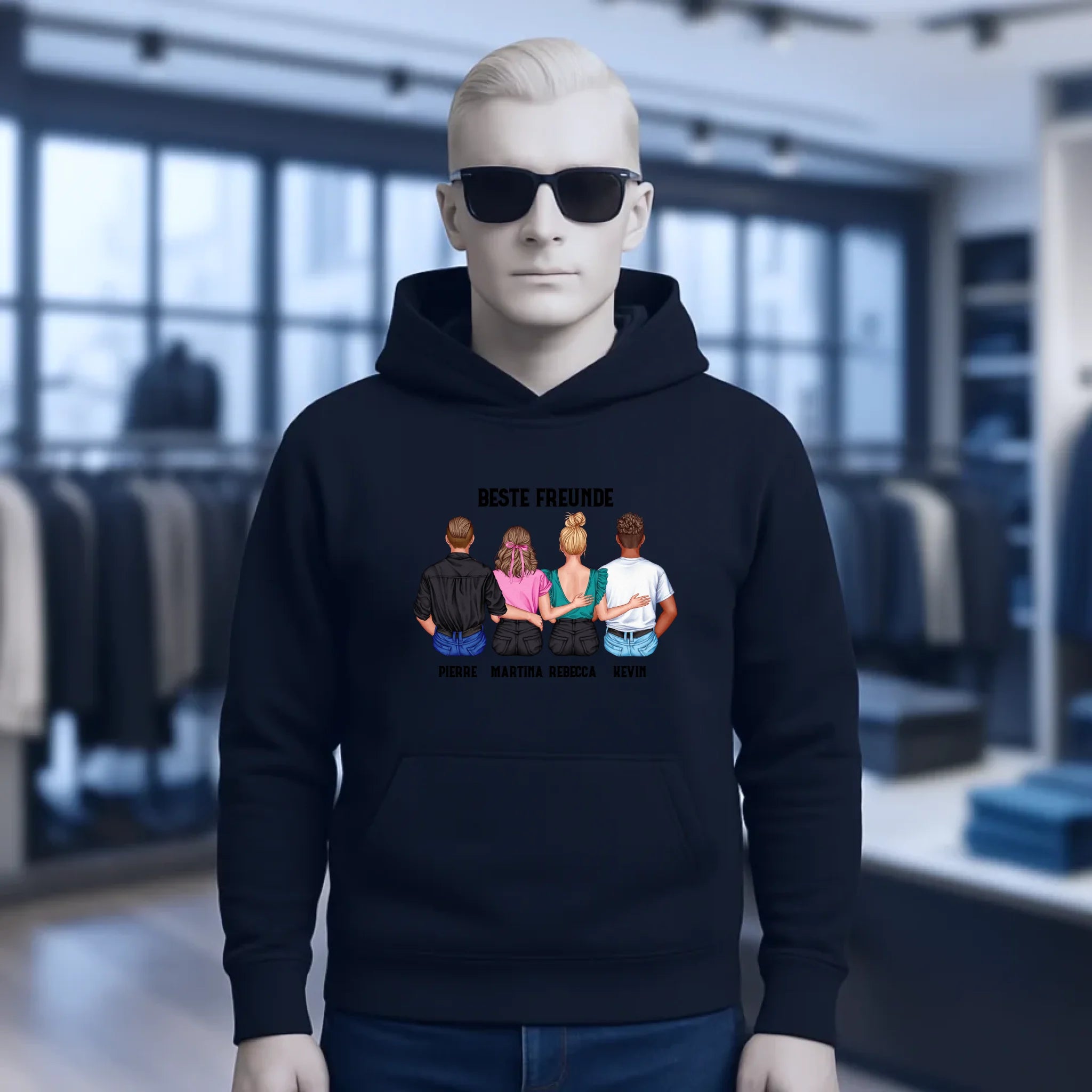 MIX Paare / Freunde • diverse Kombinationen mit Wunschtext • personalisierbar • Unisex Hoodie für Damen & Herren • Bio