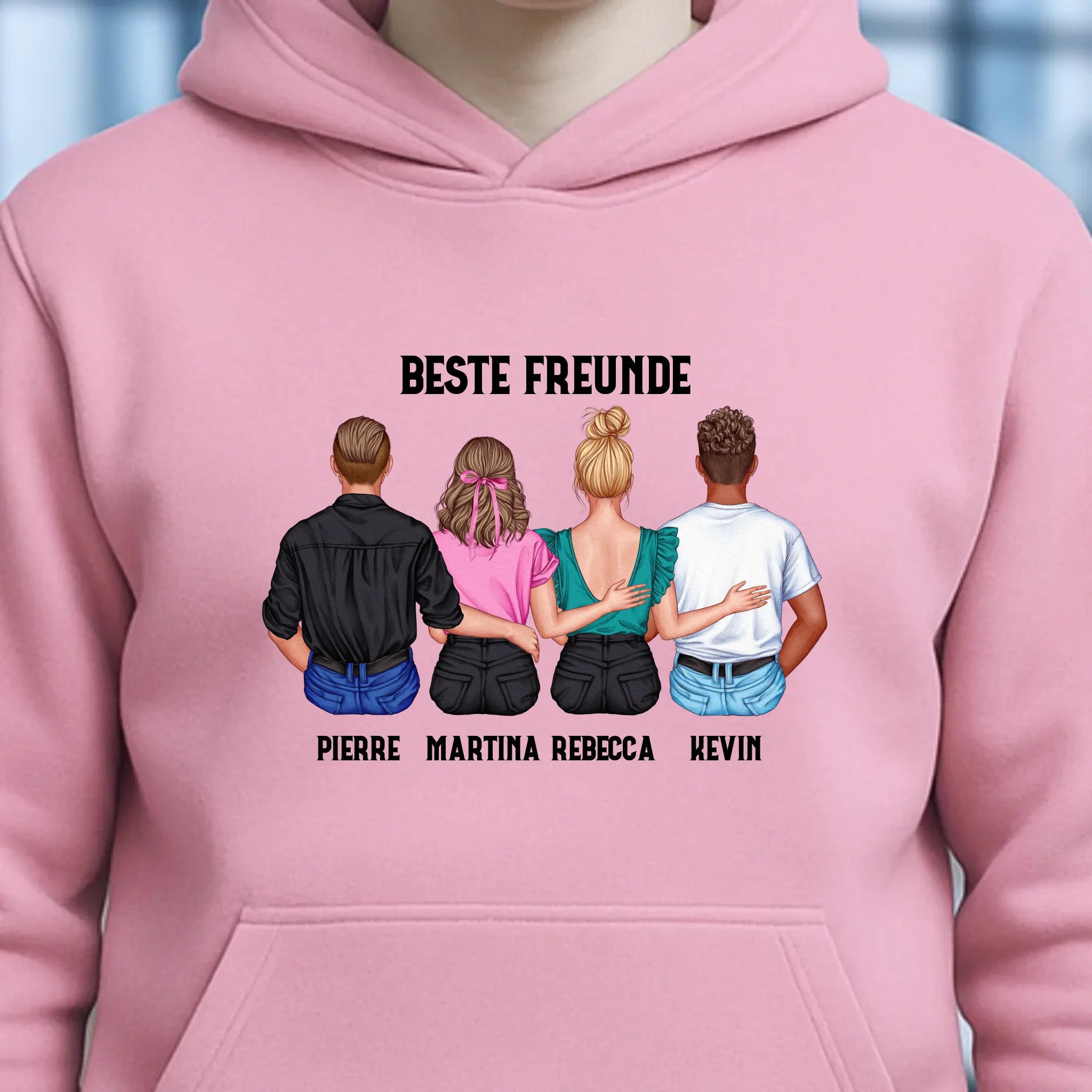 MIX Paare / Freunde • diverse Kombinationen mit Wunschtext • personalisierbar • Unisex Hoodie für Damen & Herren • Bio