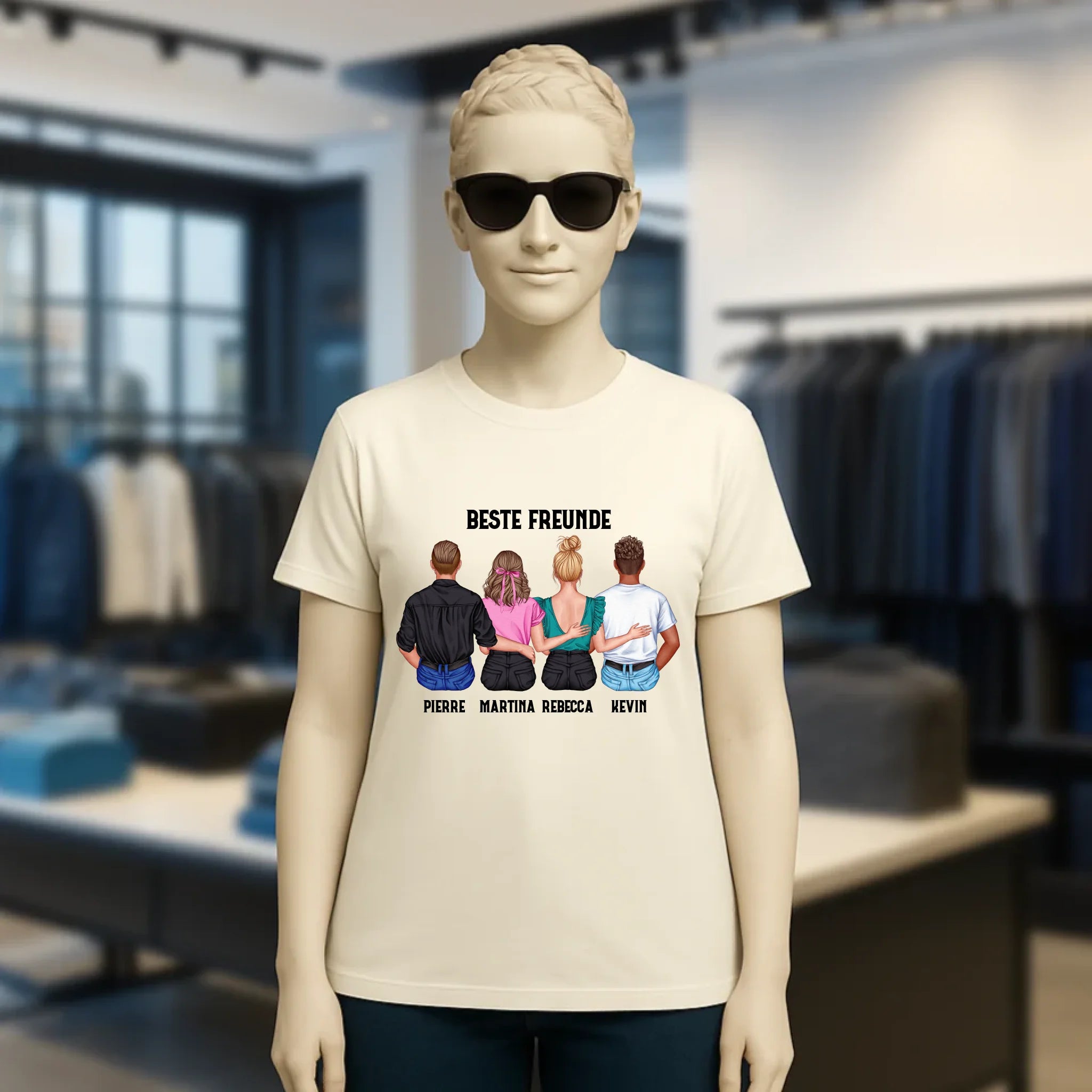 MIX Paare / Freunde • diverse Kombinationen mit Wunschtext • personalisierbar • Damen T-Shirt • Bio