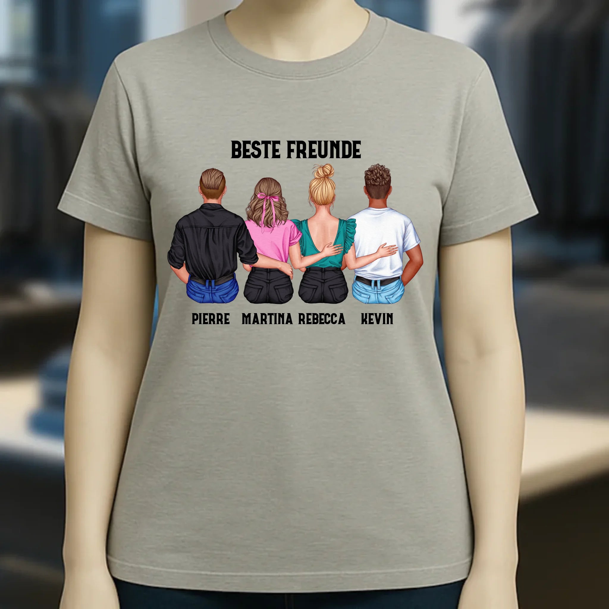MIX Paare / Freunde • diverse Kombinationen mit Wunschtext • personalisierbar • Damen T-Shirt • Bio