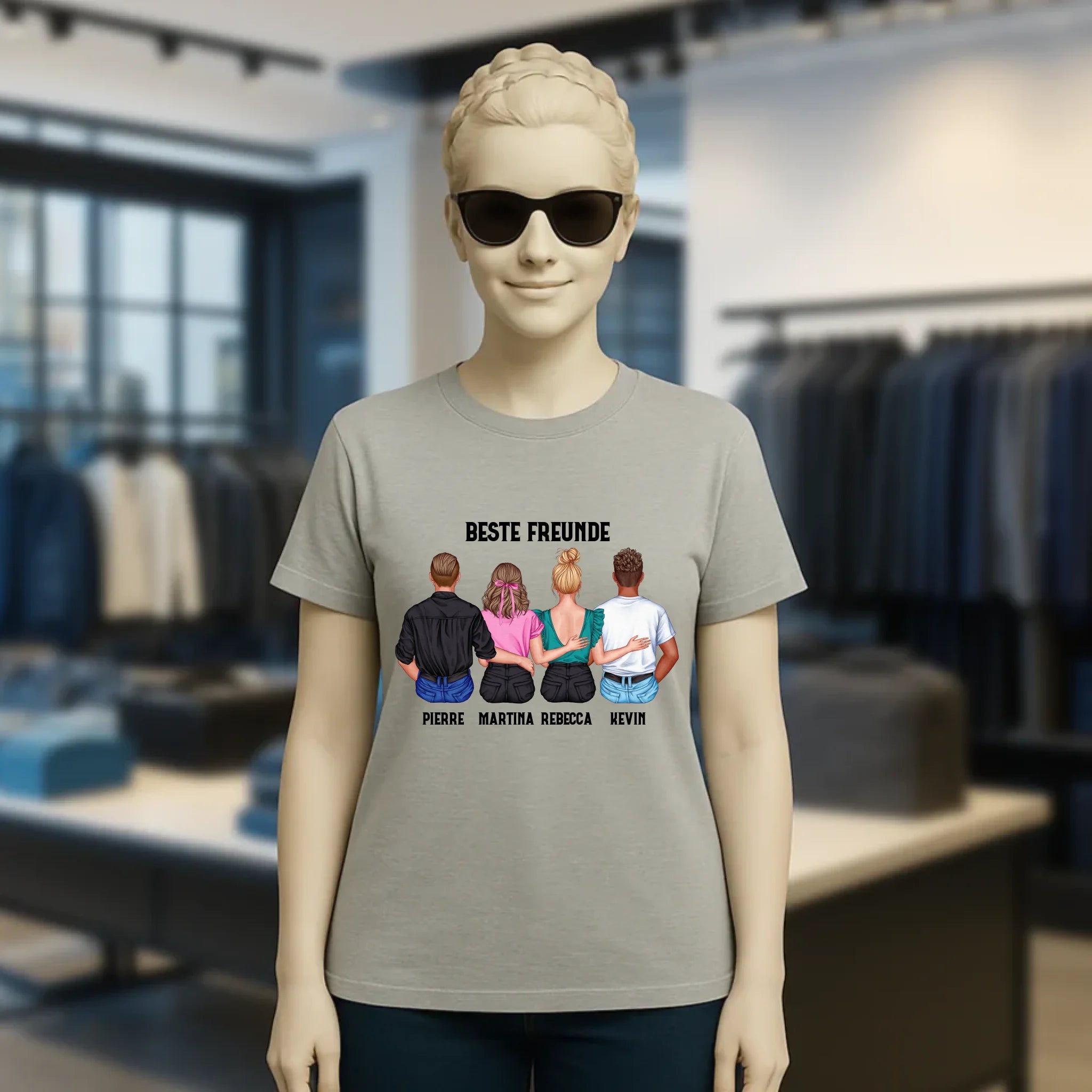 MIX Paare / Freunde • diverse Kombinationen mit Wunschtext • personalisierbar • Damen T-Shirt • Bio