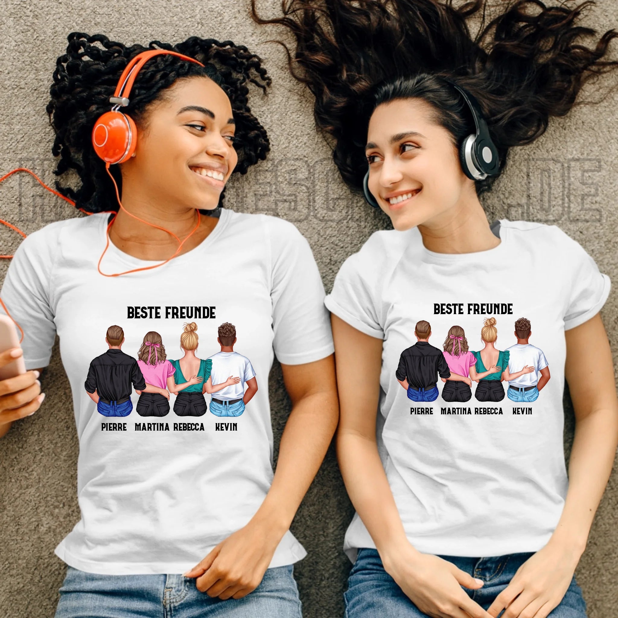 MIX Paare / Freunde • diverse Kombinationen mit Wunschtext • personalisierbar • Damen T-Shirt • Bio