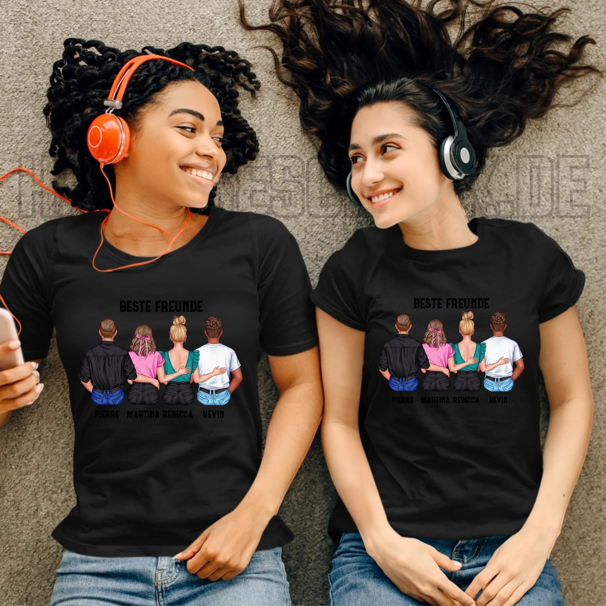 MIX Paare / Freunde • diverse Kombinationen mit Wunschtext • personalisierbar • Damen T-Shirt • Bio