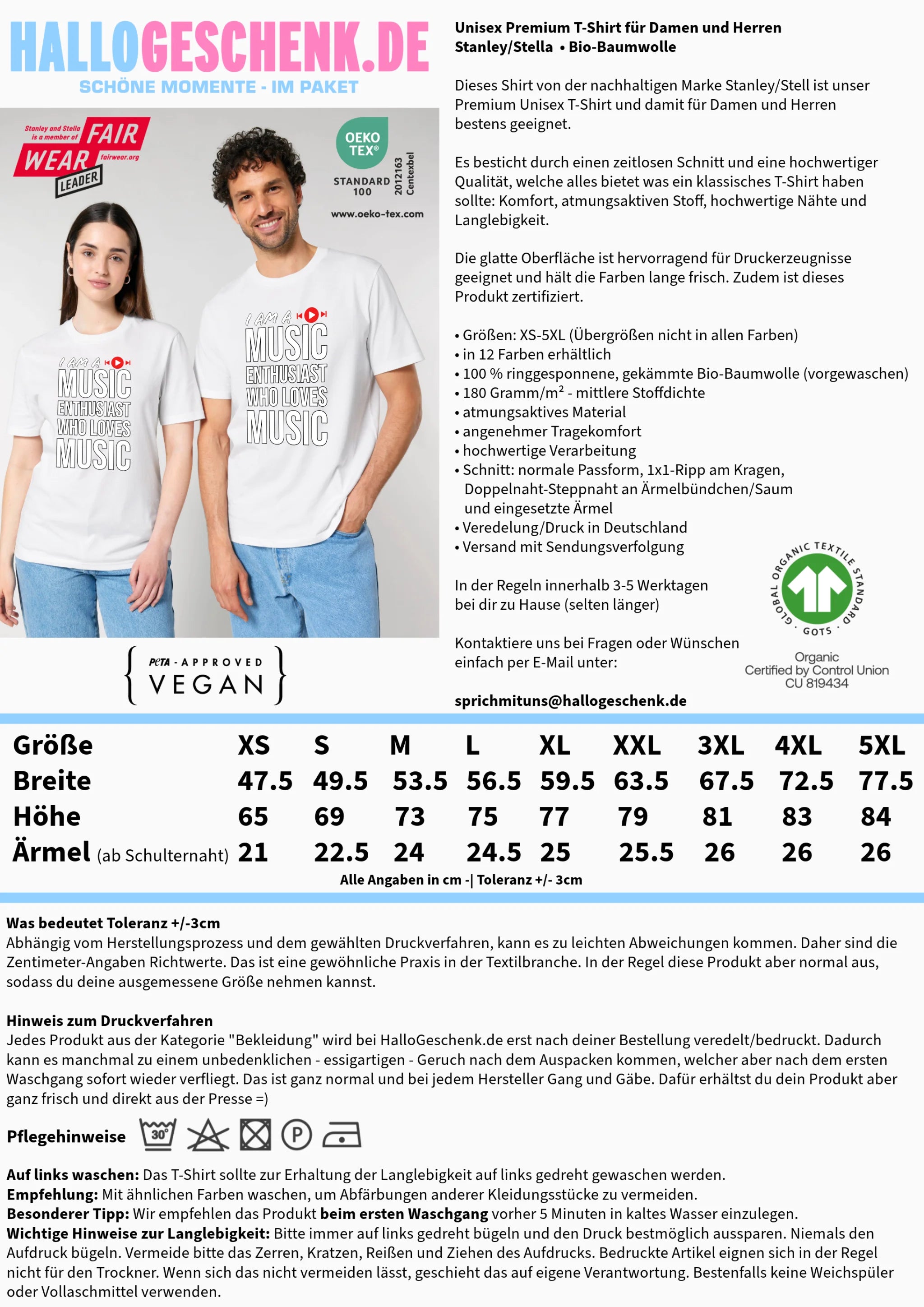 "I AM A"-KOLLEKTION (personalisierbar) • Unisex T-Shirt für Herren & Damen • Bio