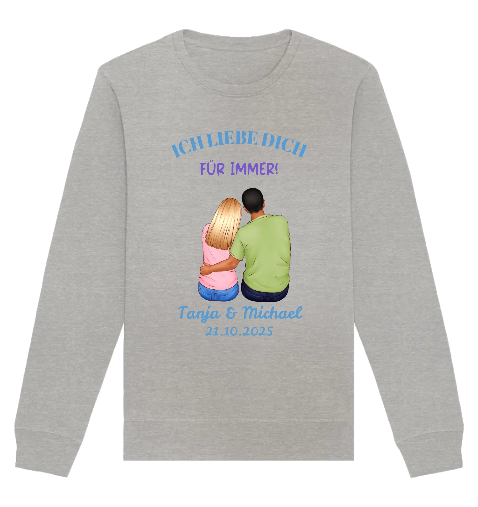 HalloGeschenk.de front-organic-basic-unisex-sweatshirt-c2c1c0-1116x