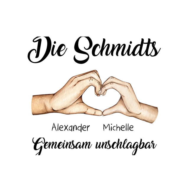 HÄNDE-Motiv mit 0-7 Kinder (personalisierbare Figuren)
