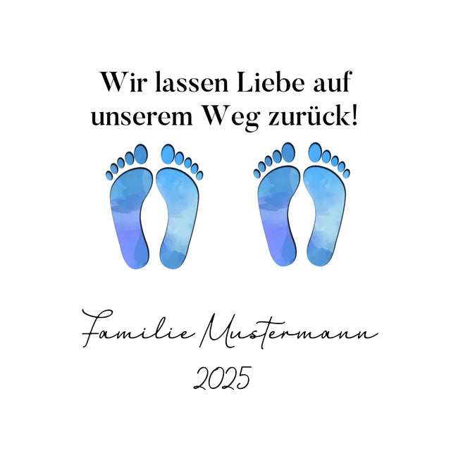 Fußabdrücke mit 0-4 Kindern (personalisierbare Figuren)